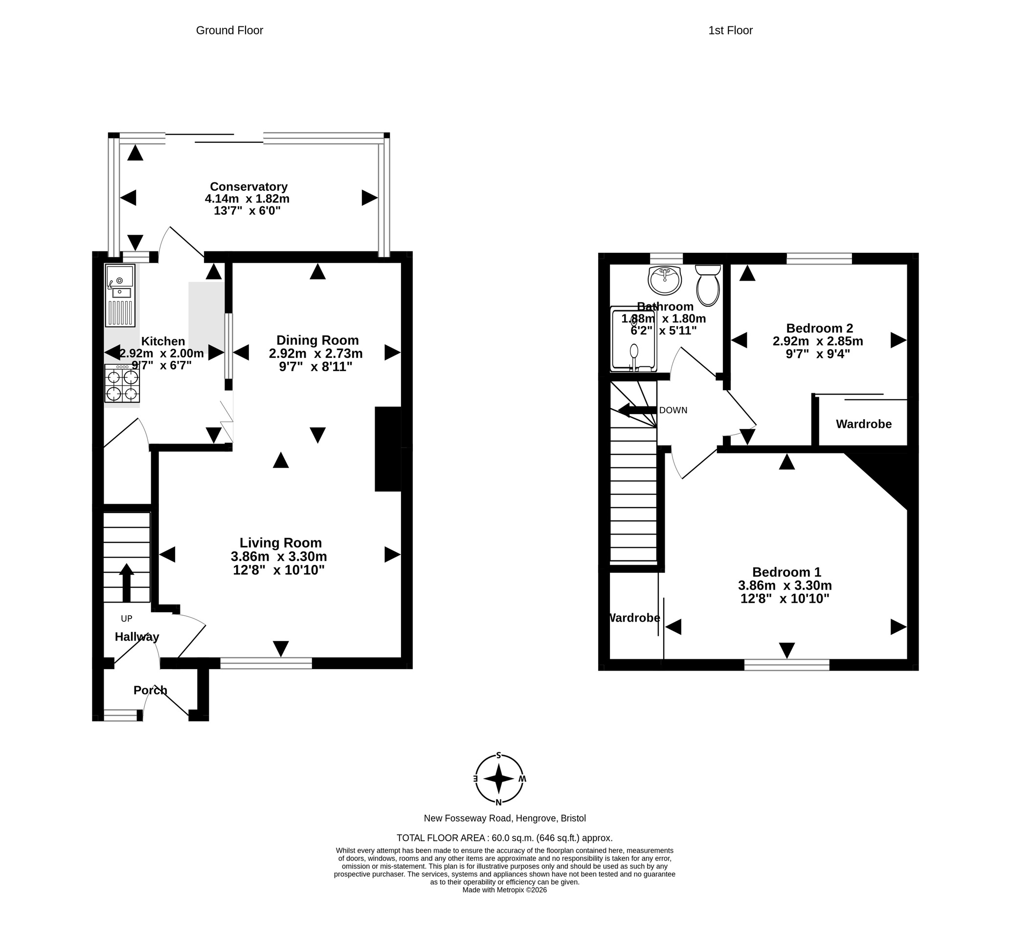 113 New Fosseway Road, Bristol floorplan