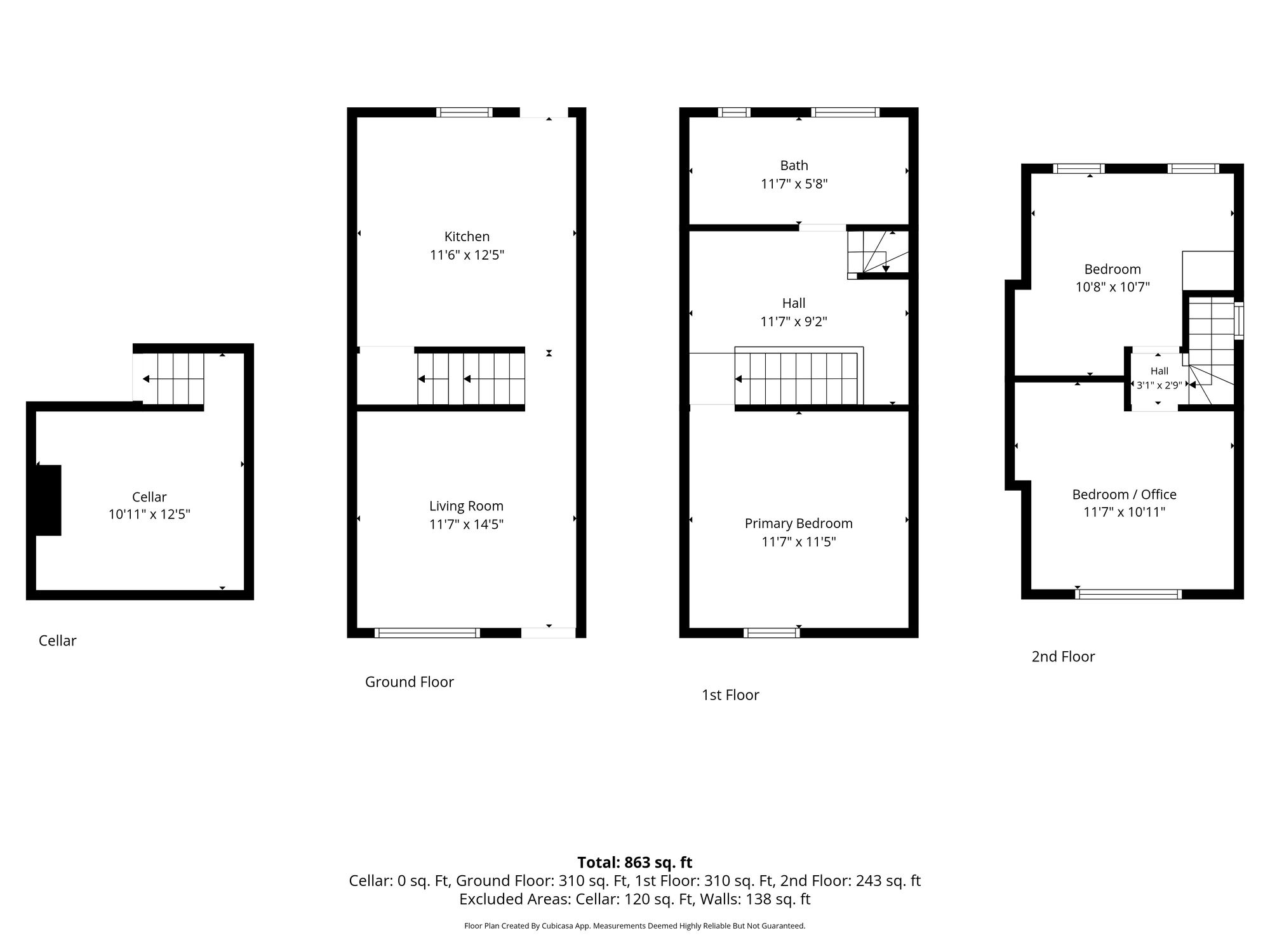 11 Warwick Terrace, Sheffield floorplan