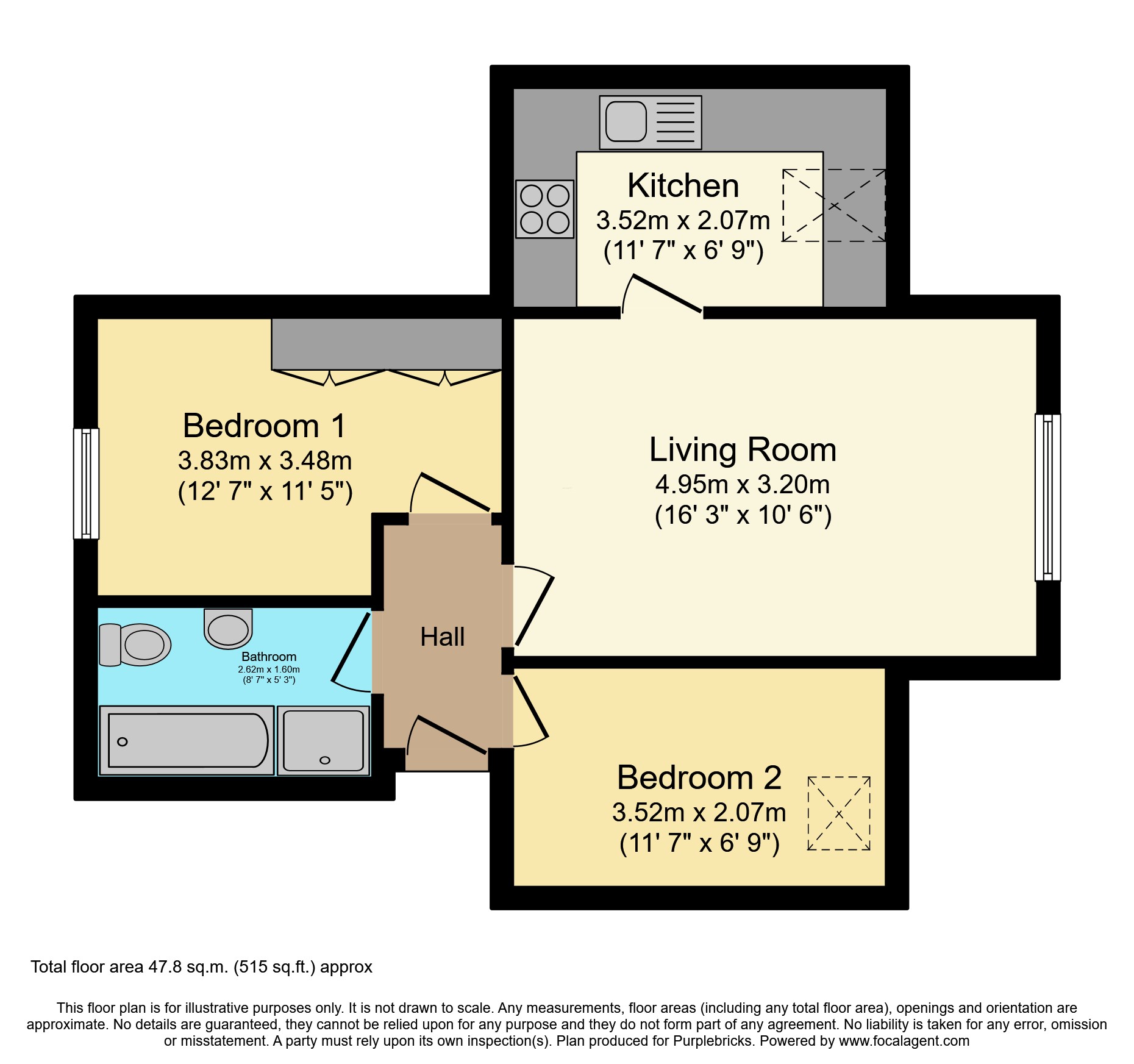 Flat 19/Bridgewater House, Hooten Lane, Leigh floorplan