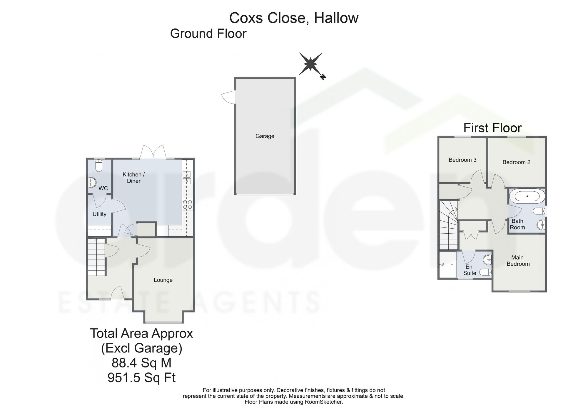 7 Coxs Close, Worcester floorplan