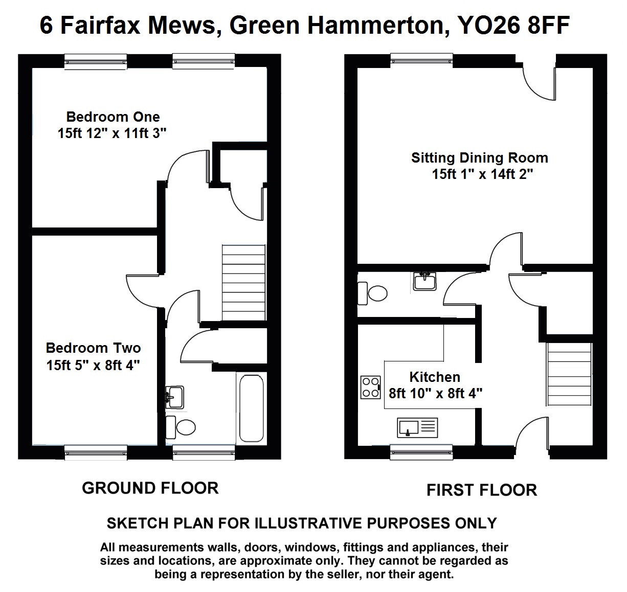 2 Bedrooms Semi-detached house for sale in Fairfax Mews, Green Hammerton, York YO26