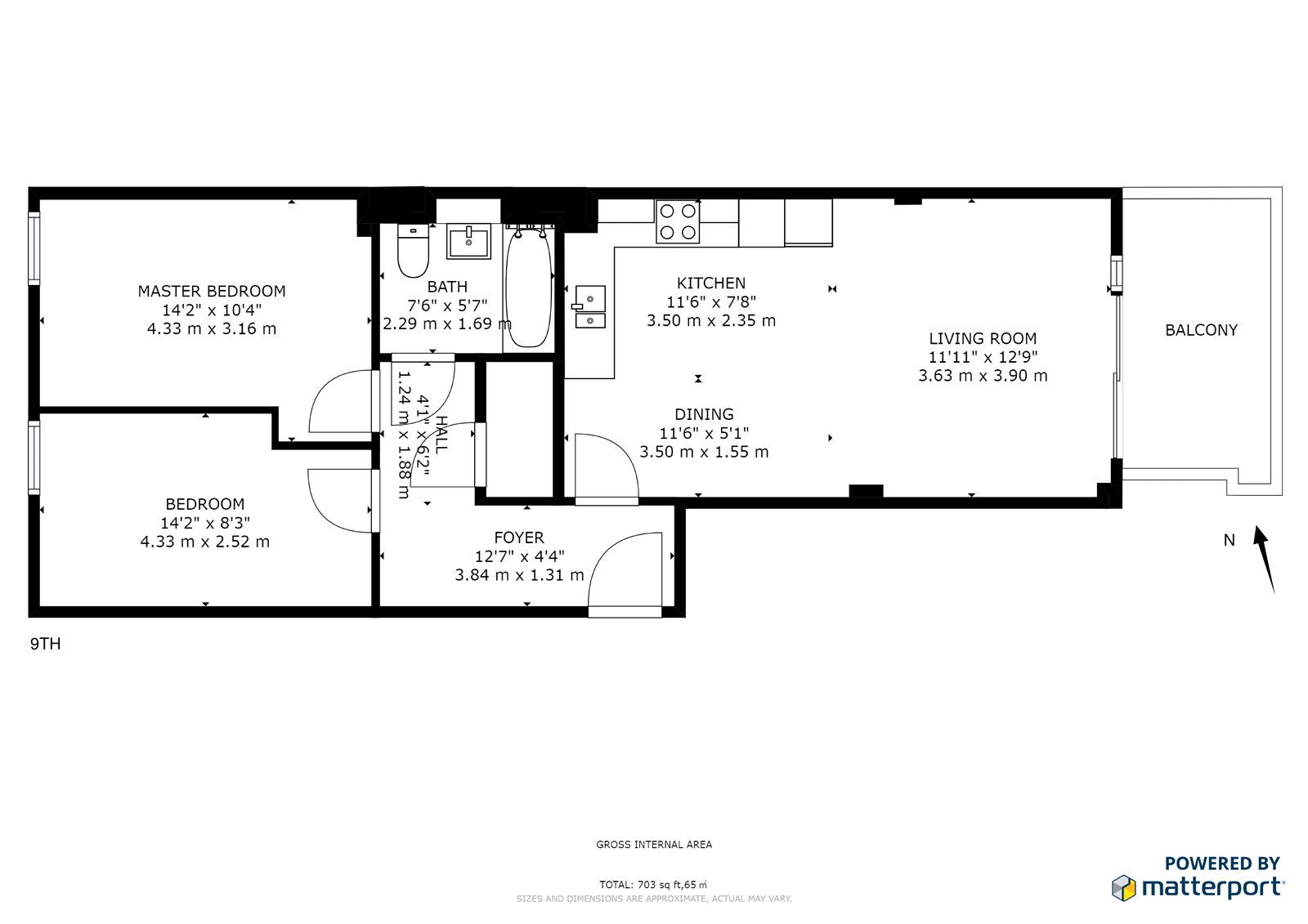 2 Bedrooms Flat to rent in City View Point, London E14