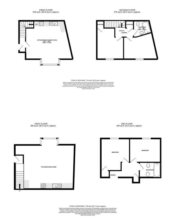 Flats 6 and 7, 37 The Strand, Exmouth floorplan