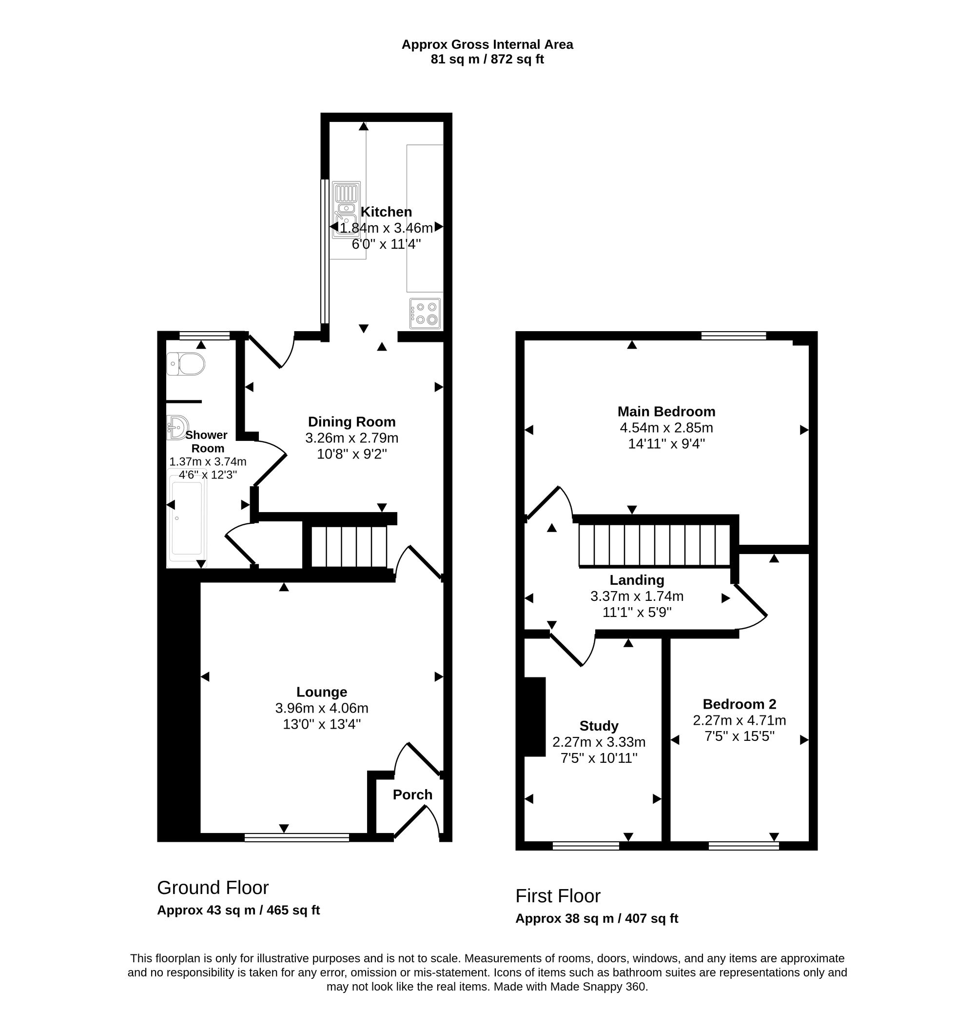 3 Arthur Street, Wigan floorplan