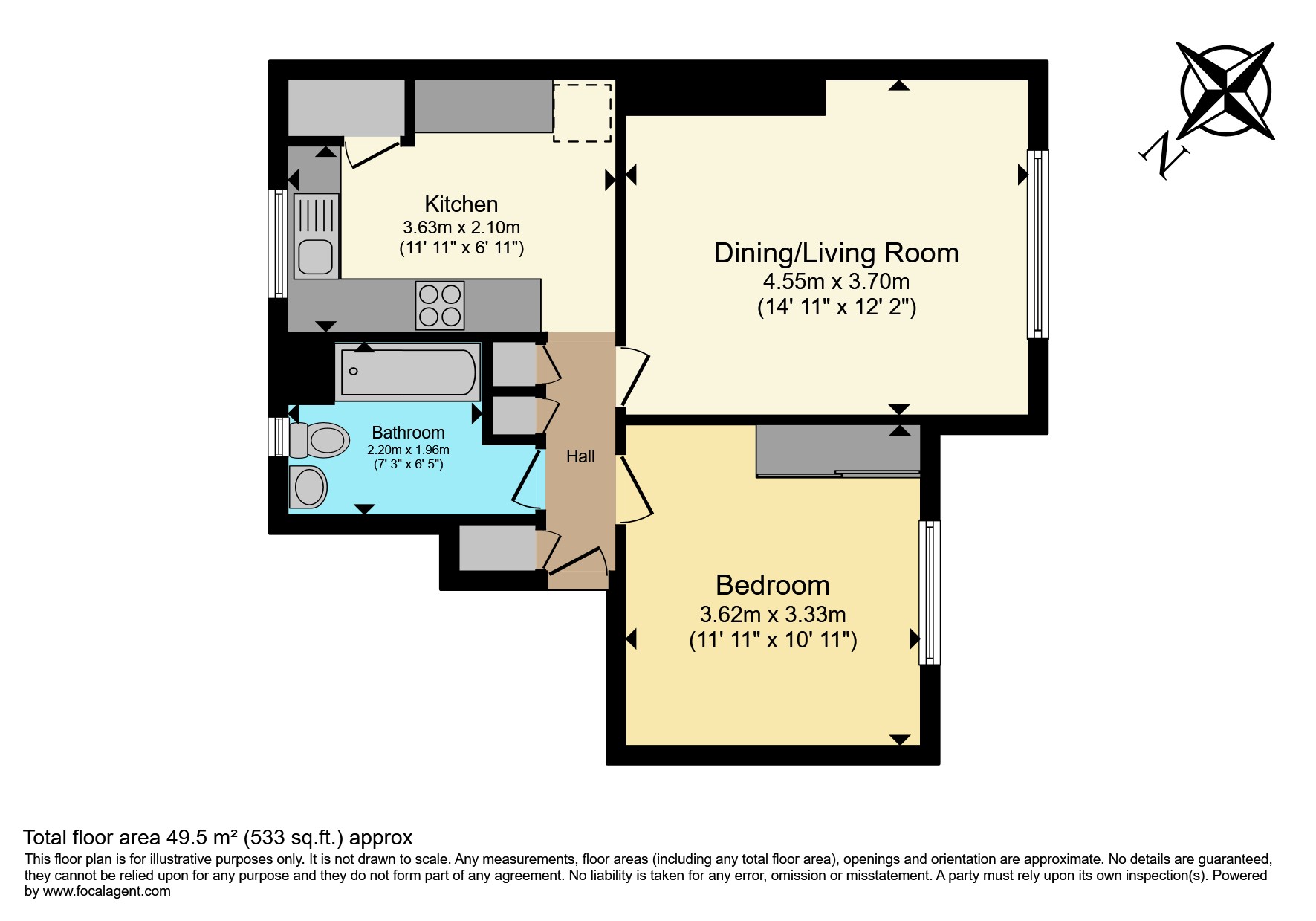 Flat 18, Elgar Court, Blythe Road, London floorplan