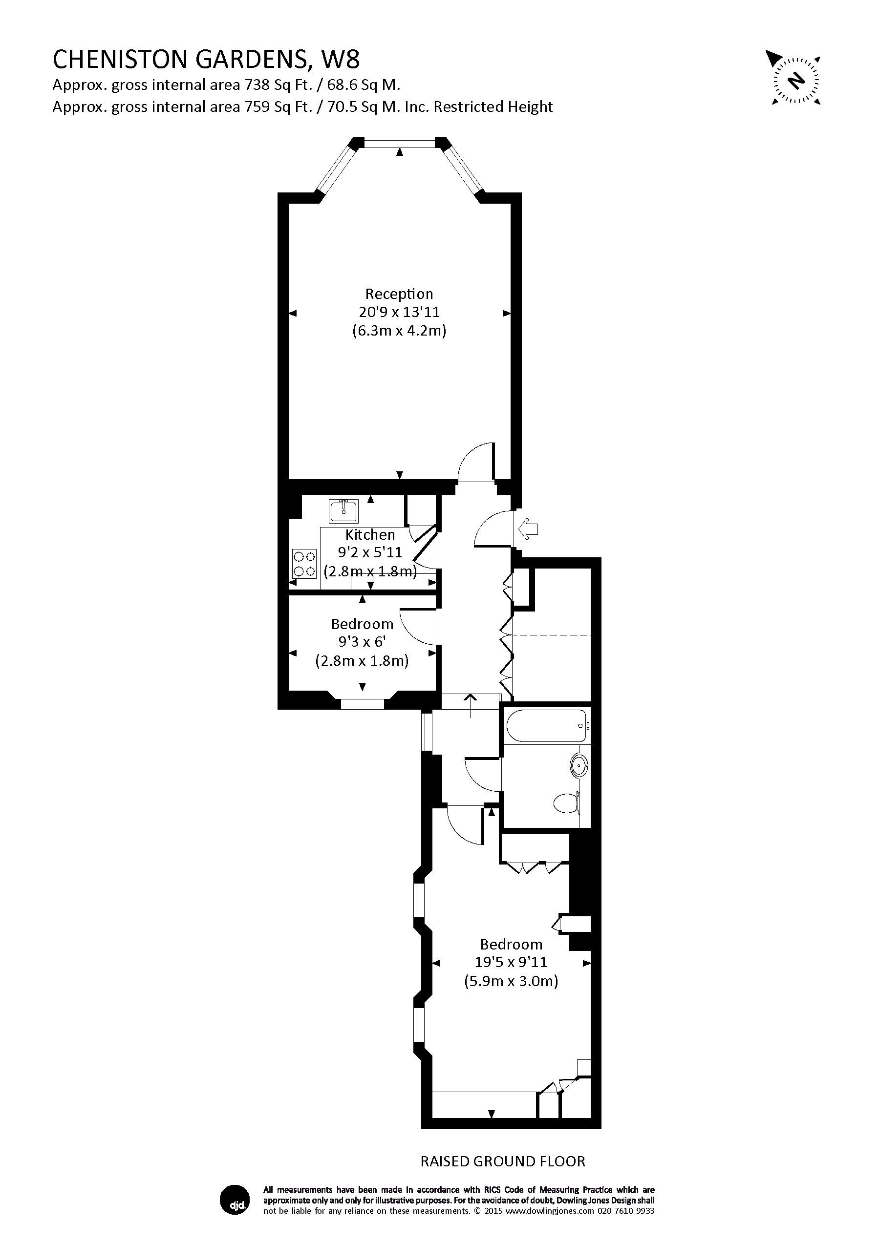 2 Bedrooms Flat to rent in Cheniston Gardens, Kensington W8