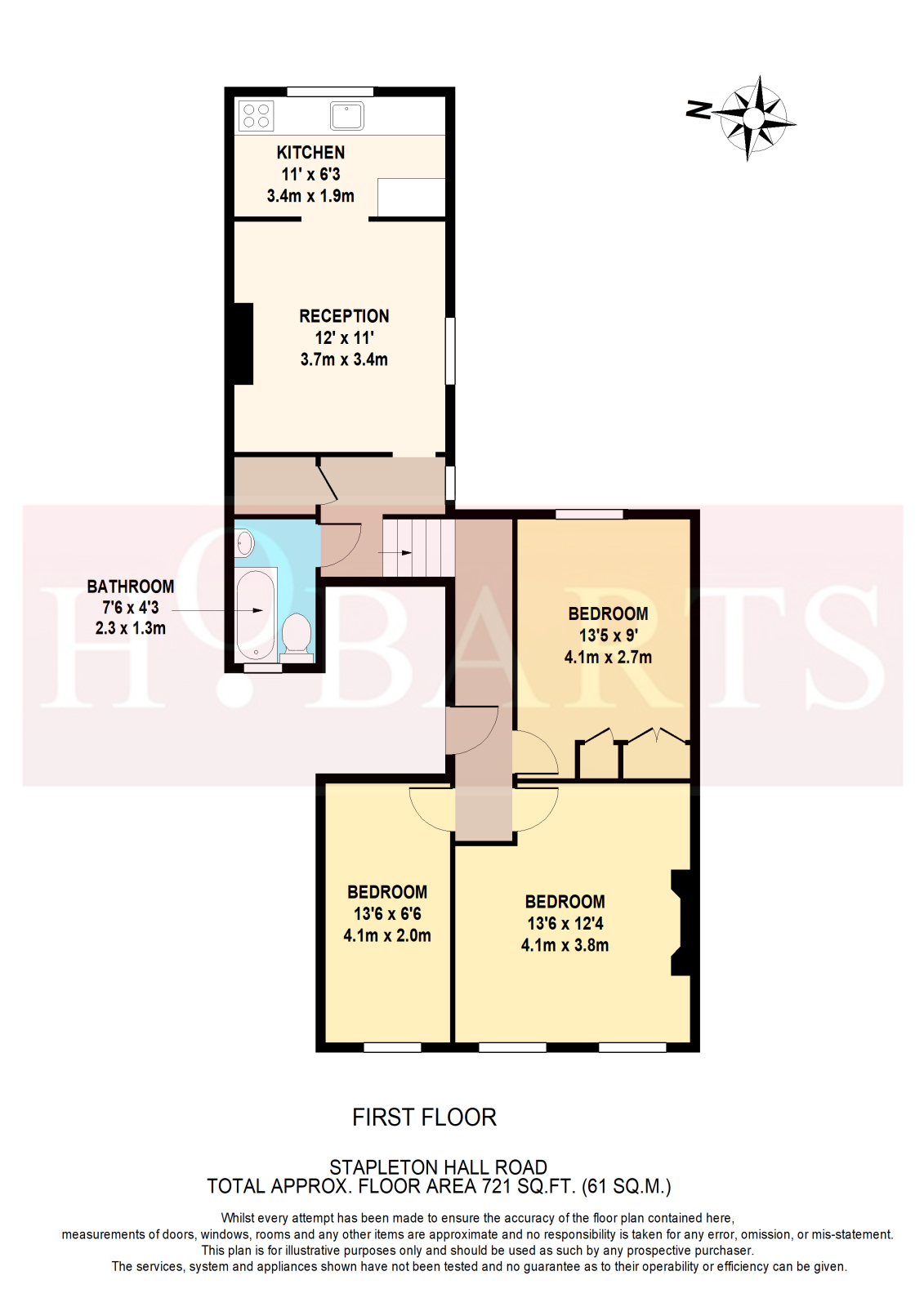 56 Stapleton Hall Road, Flat B, London floorplan
