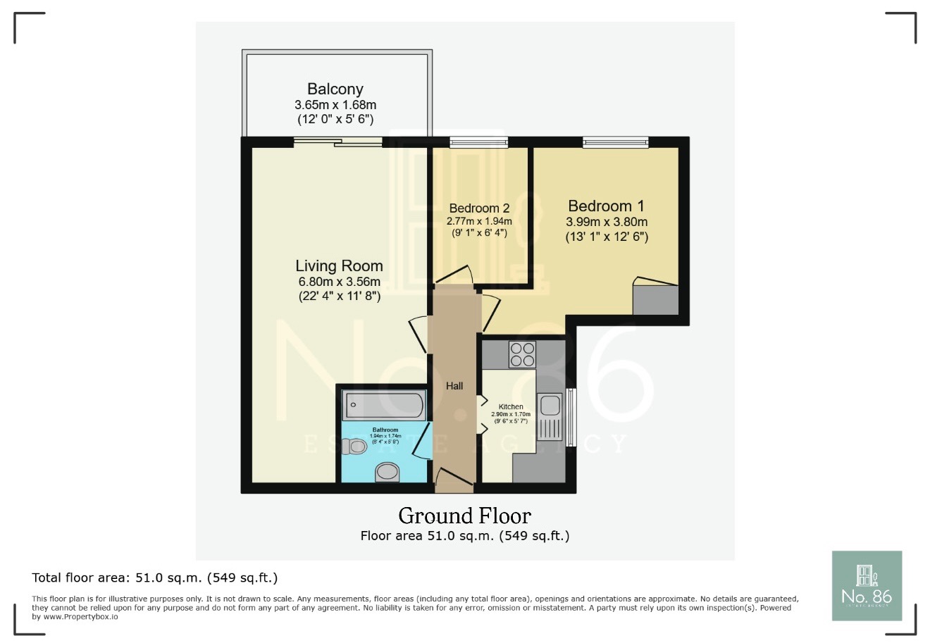 Flat 4, Parkside, Mumbles floorplan