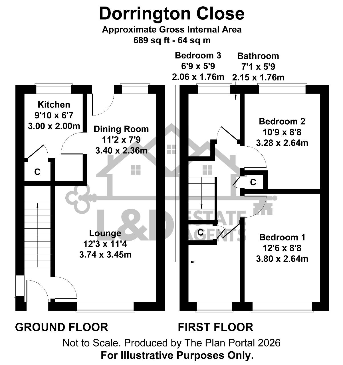 102, Dorrington Close, Luton floorplan