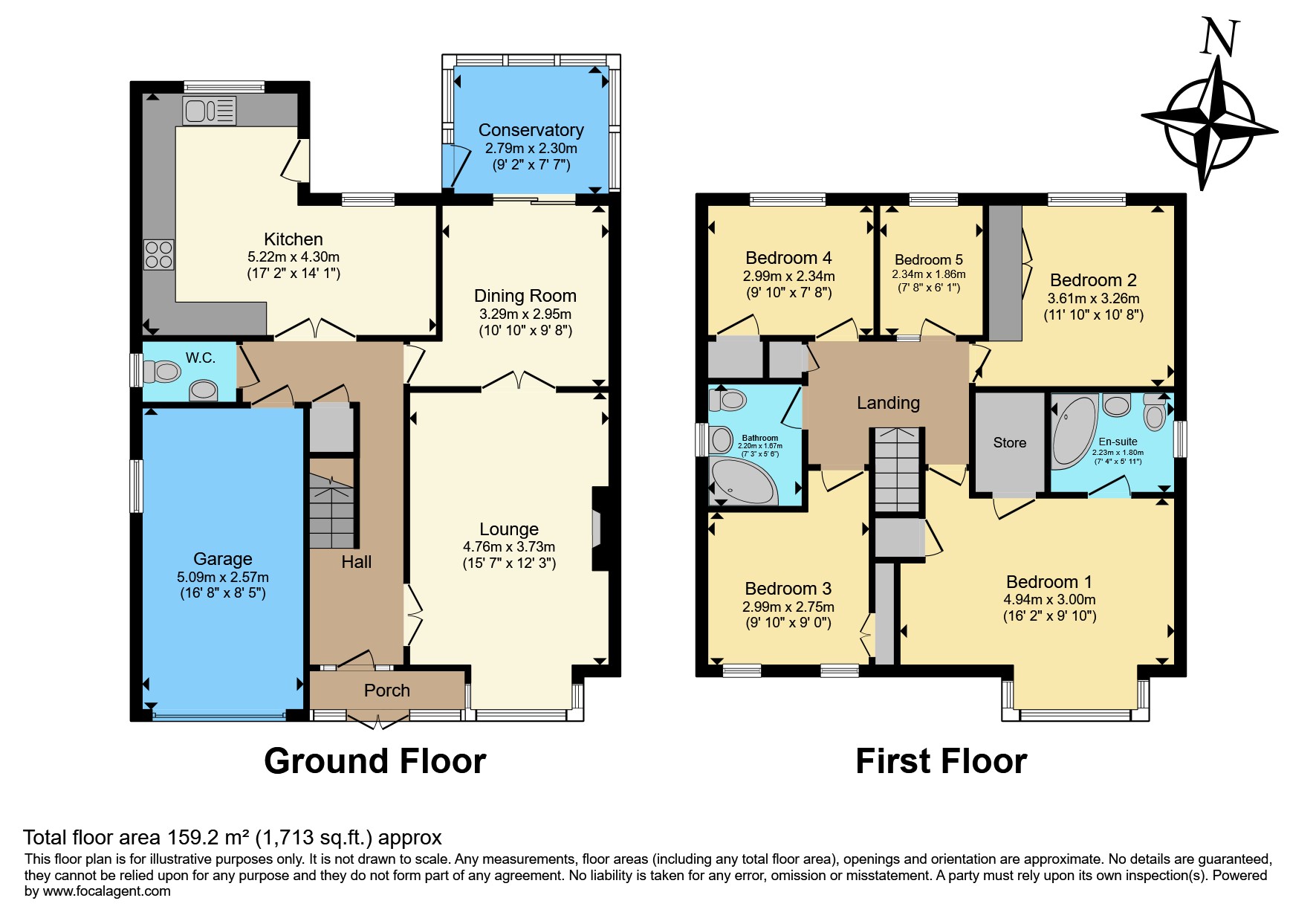 28, Homewood Drive, Kirkby-in-Ashfield floorplan