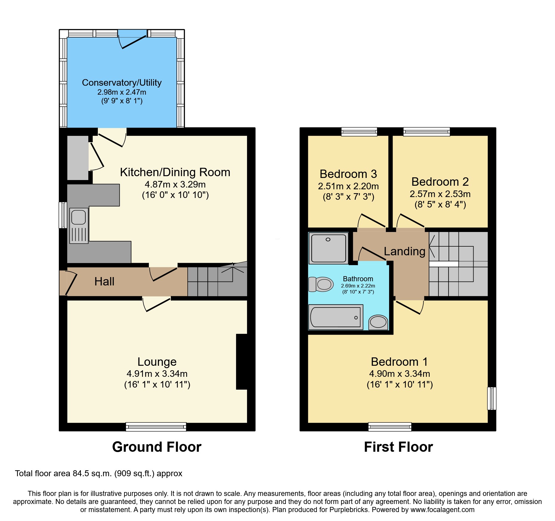 44, Harlow Street, Blidworth, Mansfield floorplan