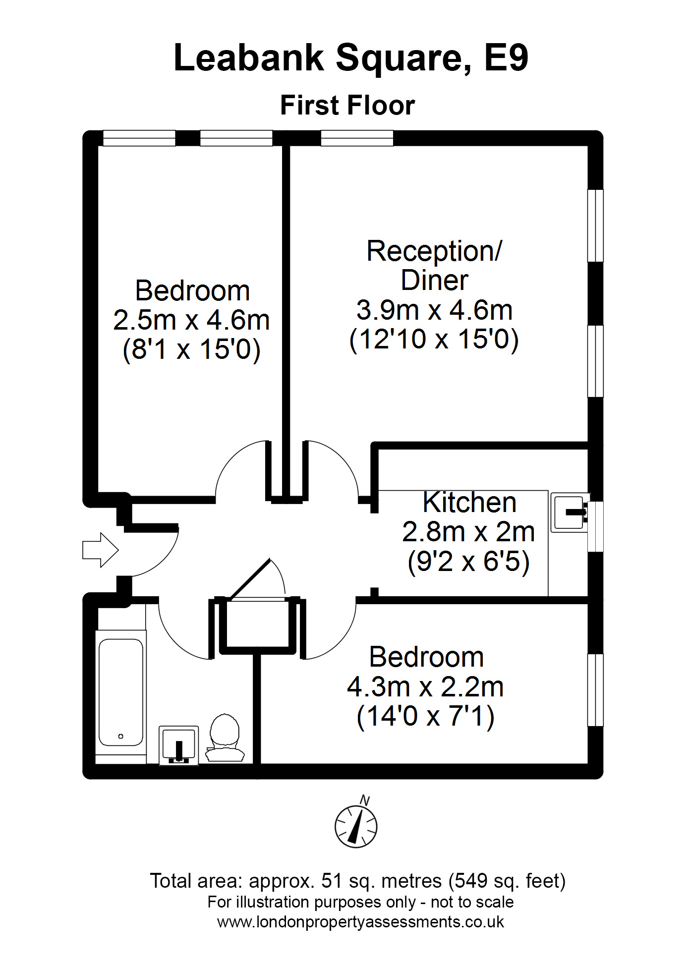 2 Bedrooms Flat for sale in Leabank Square, London E9