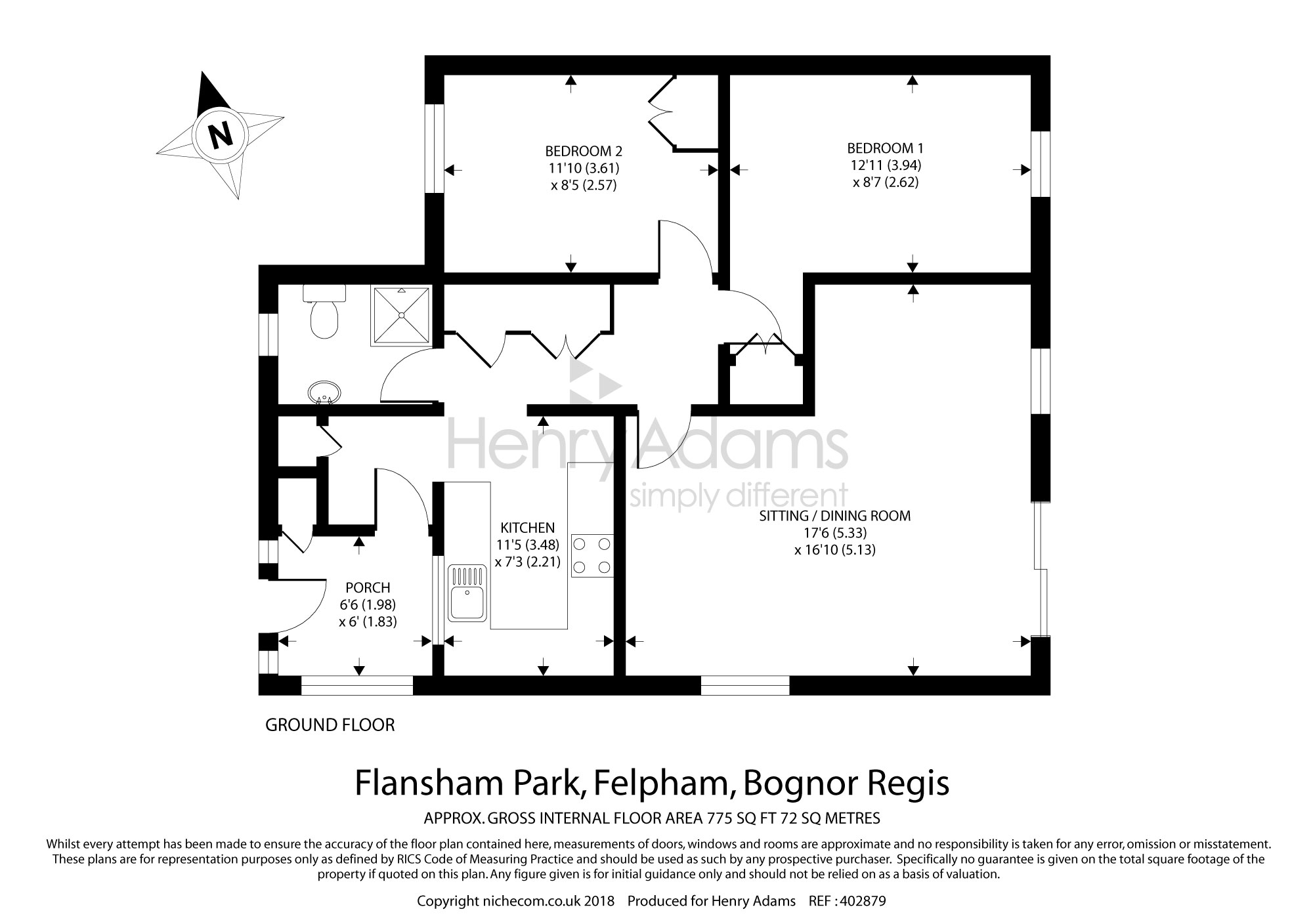 2 Bedrooms Bungalow for sale in Flansham Park, Felpham, Bognor Regis PO22