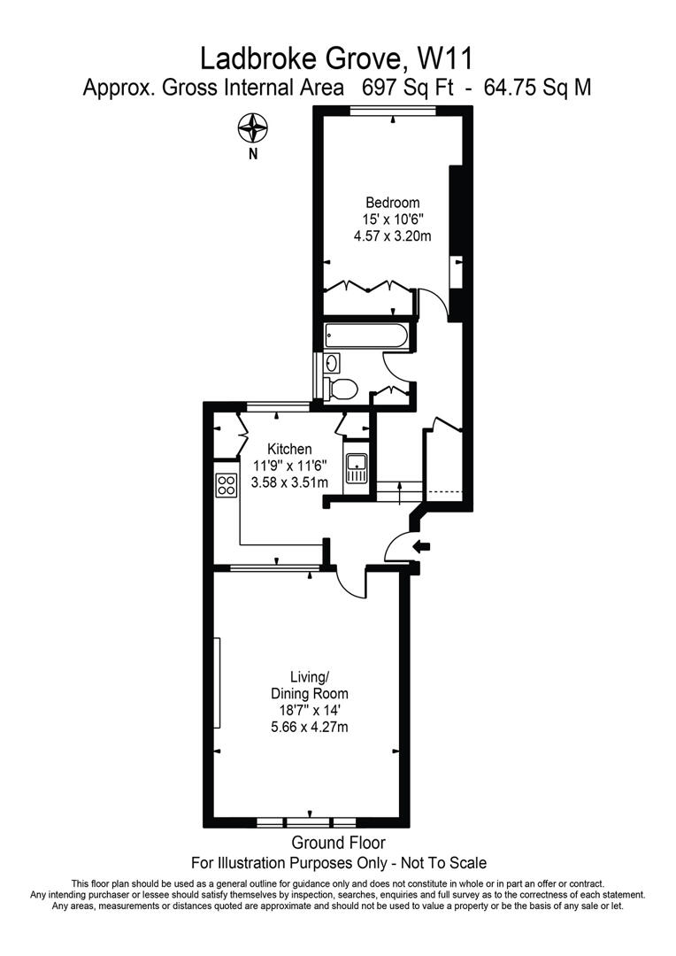 Ground Floor Flat, 8, Ladbroke Square, London floorplan