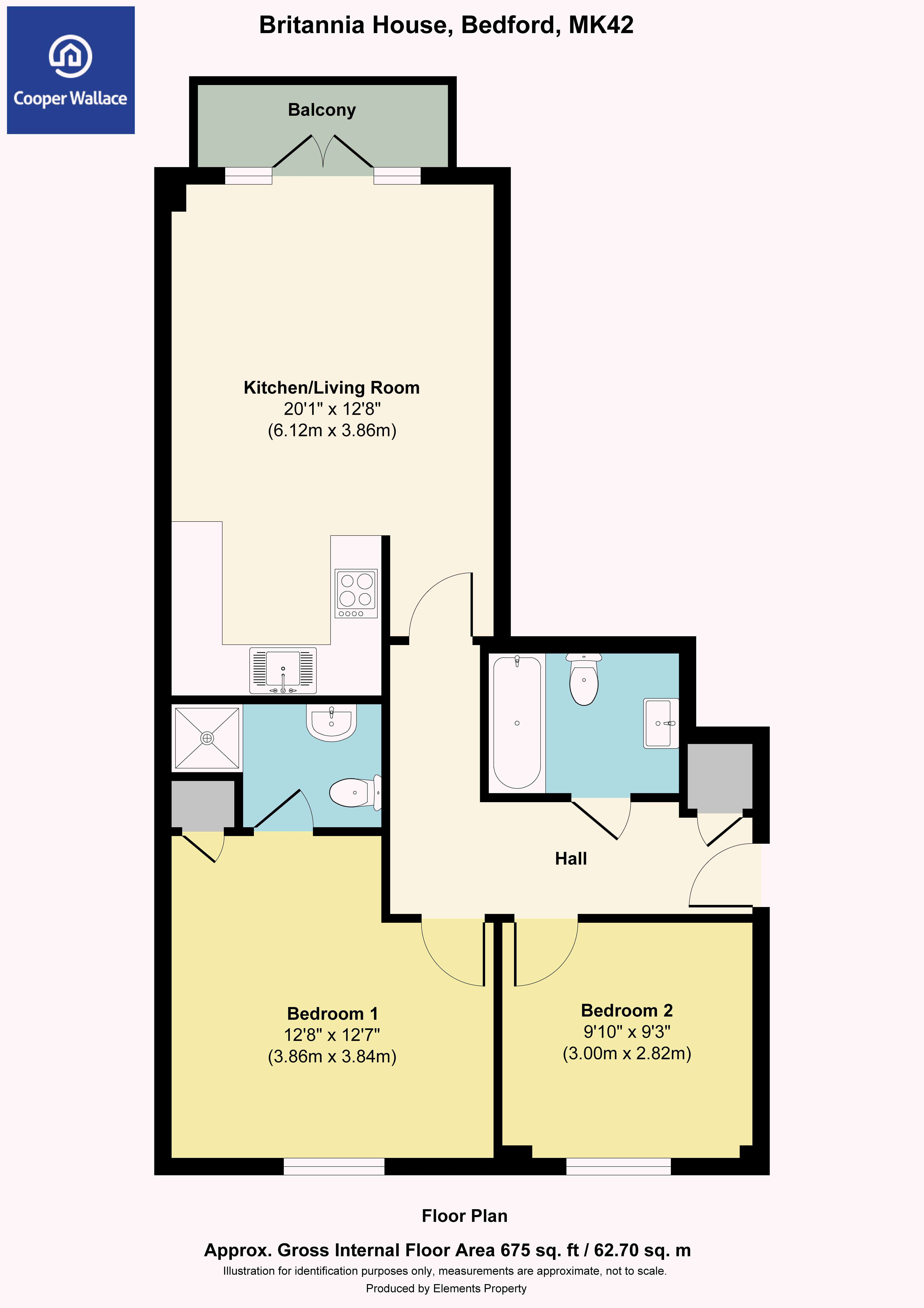 102 Britannia House, Palgrave Road, Bedford floorplan
