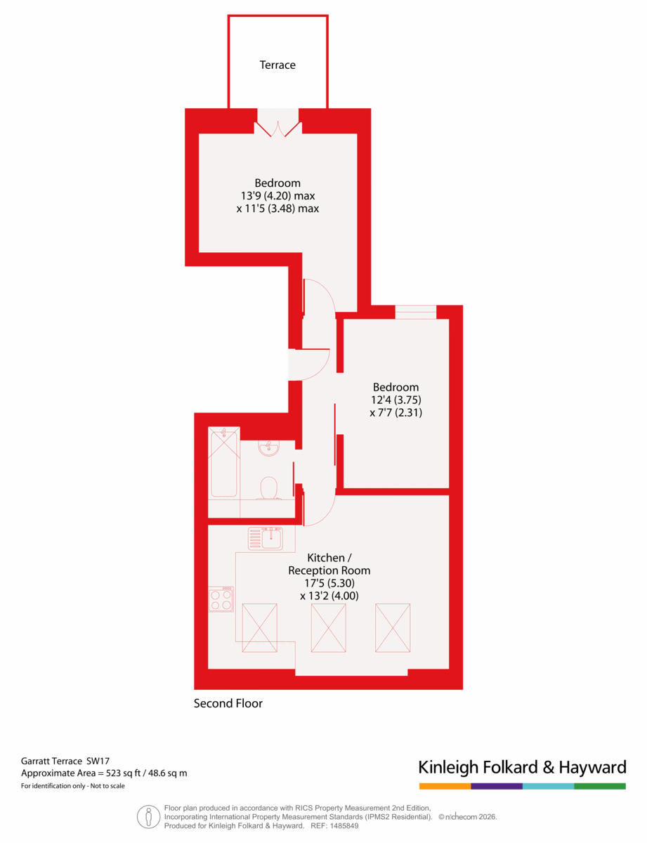 Second Floor Flat 3, 65, Garratt Terrace, London floorplan