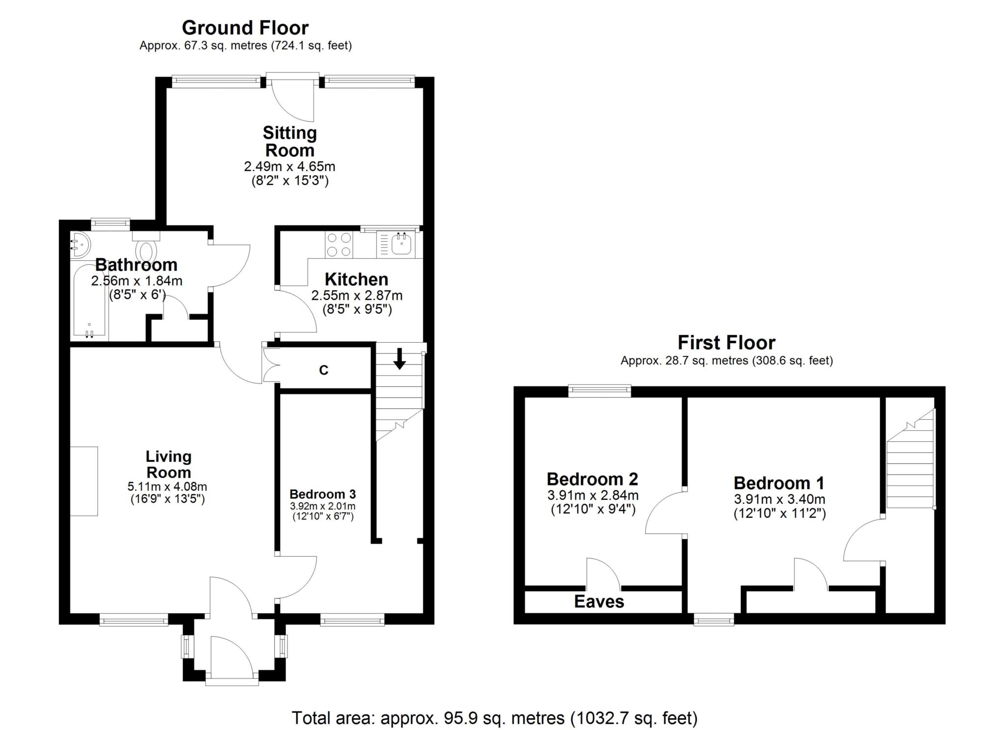 Burwood Cottage, Reading floorplan