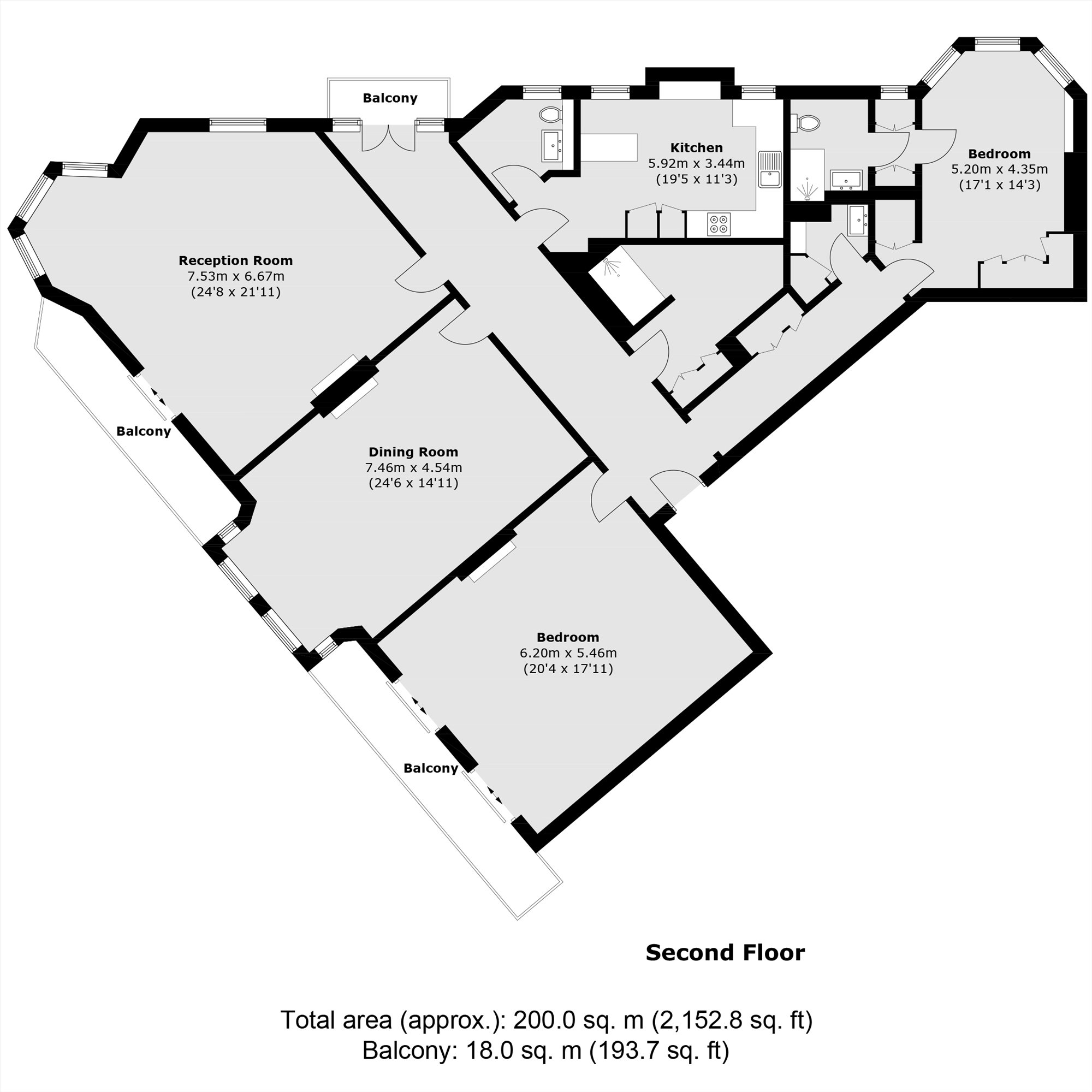 76A, Ashley Gardens, London floorplan