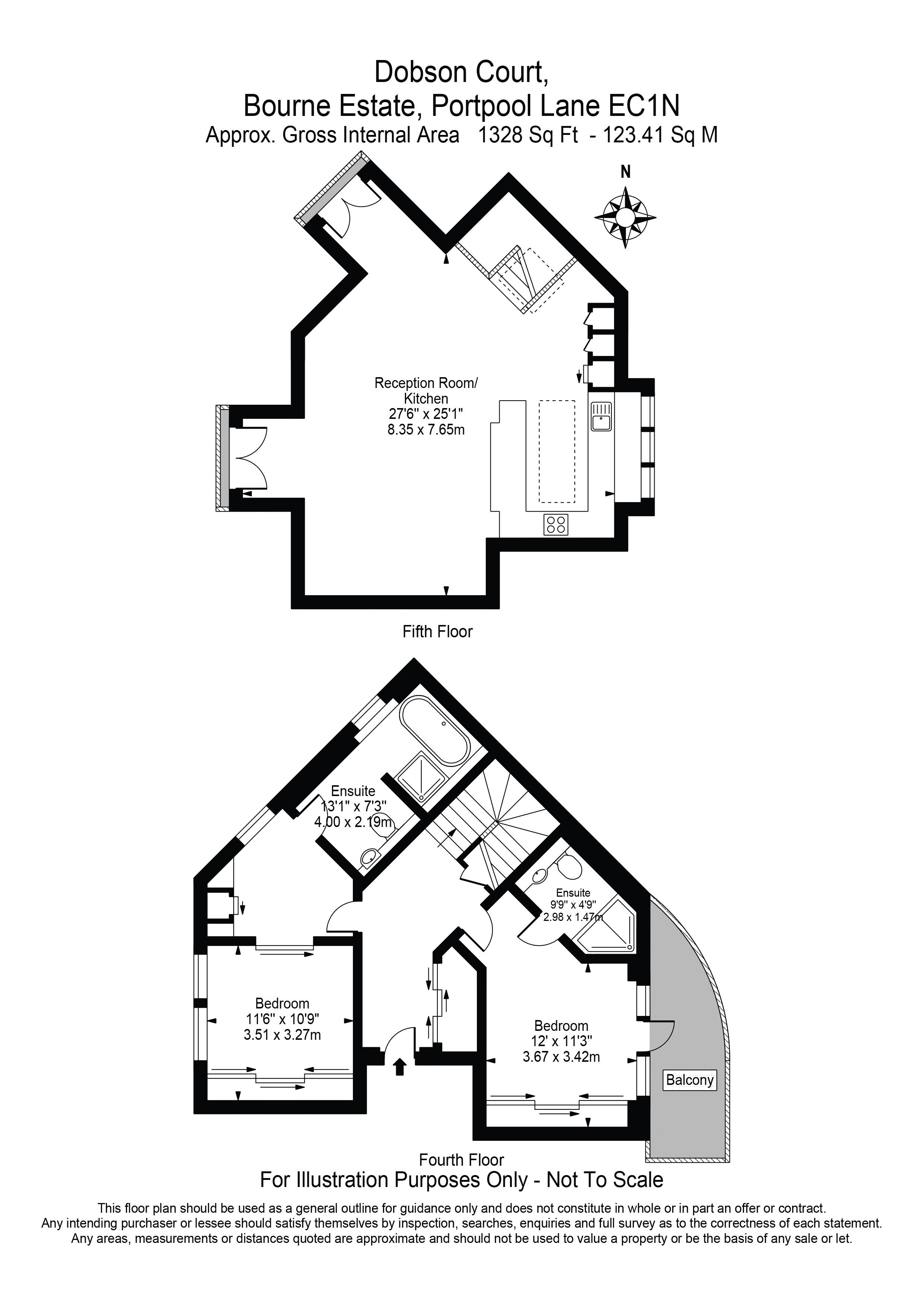 Flat 7, Dobson Court, Portpool Lane, London floorplan
