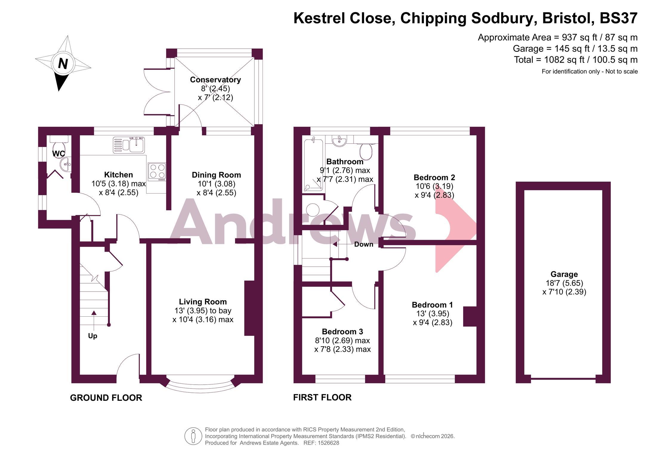 70, Kestrel Close, Bristol floorplan