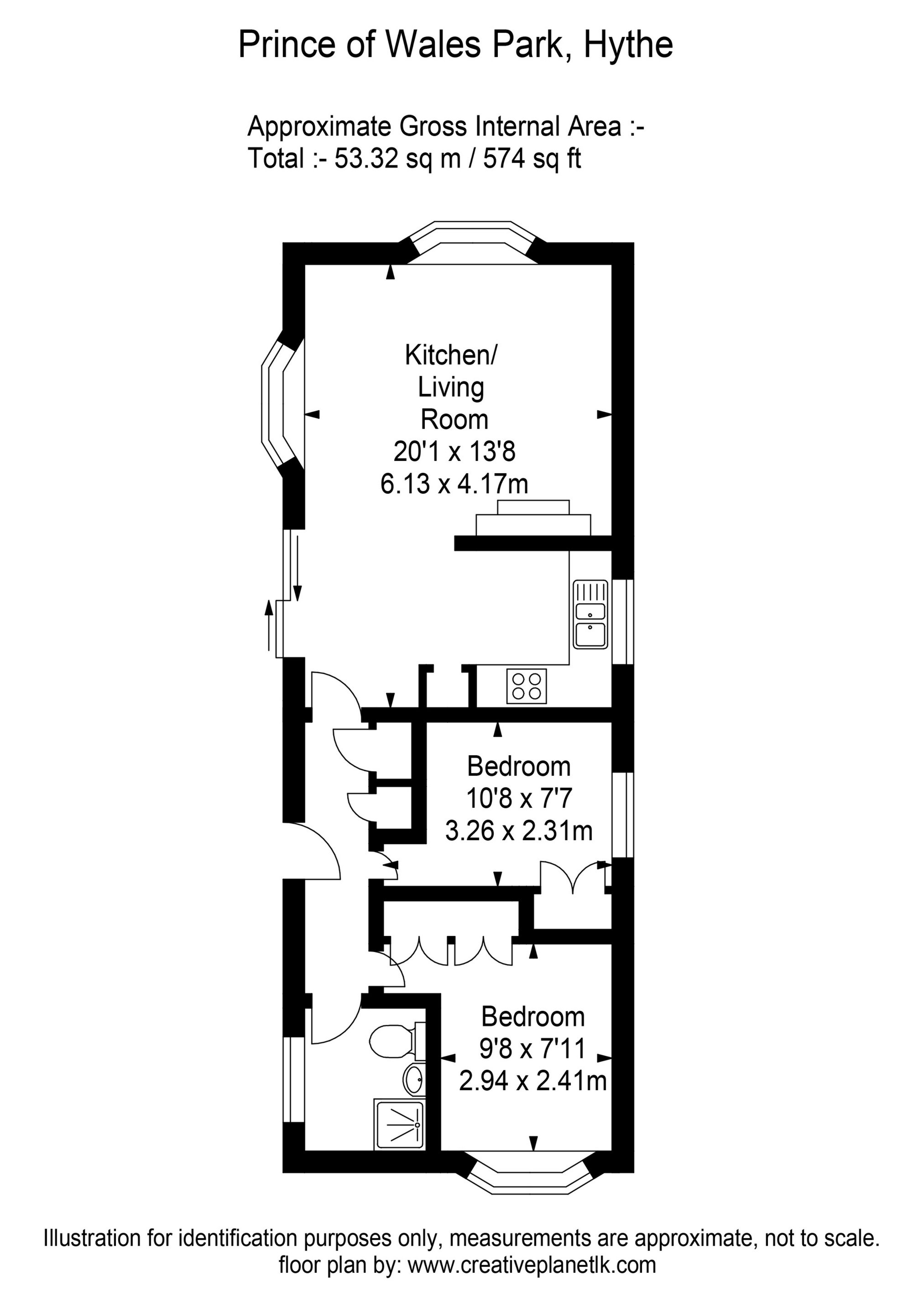 8, Prince of Wales Residential Park, Hythe floorplan