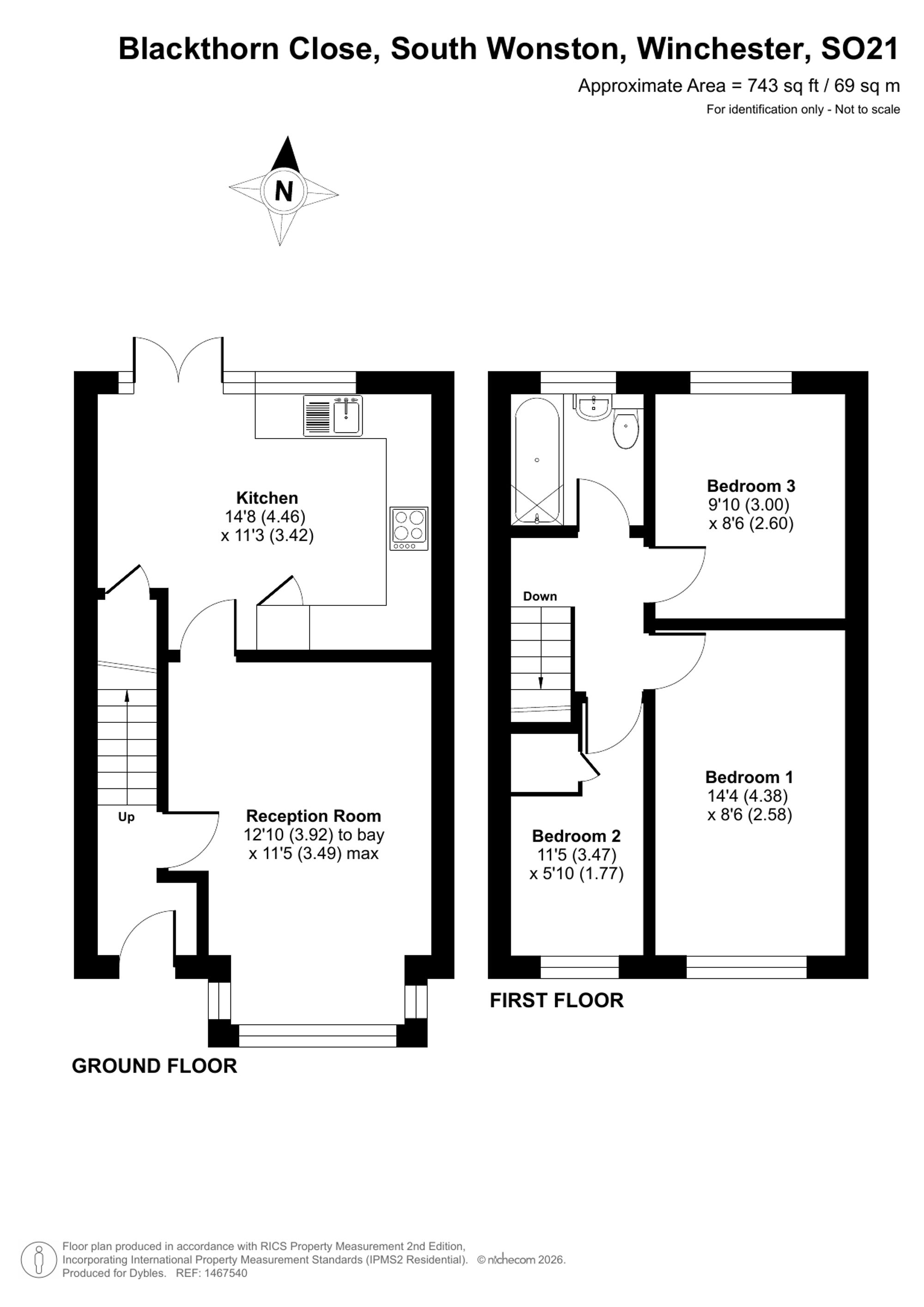 35 Blackthorn Close, Winchester floorplan