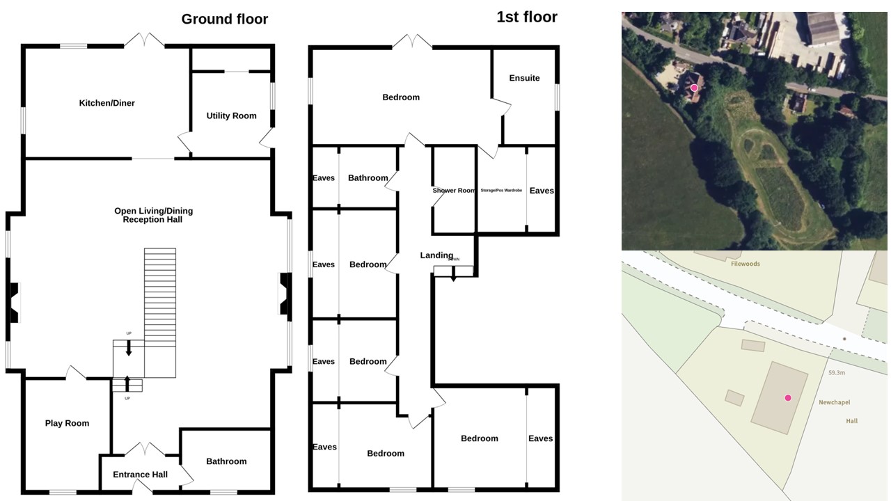 Newchapel Village Hall,, Bones Lane, Lingfield floorplan