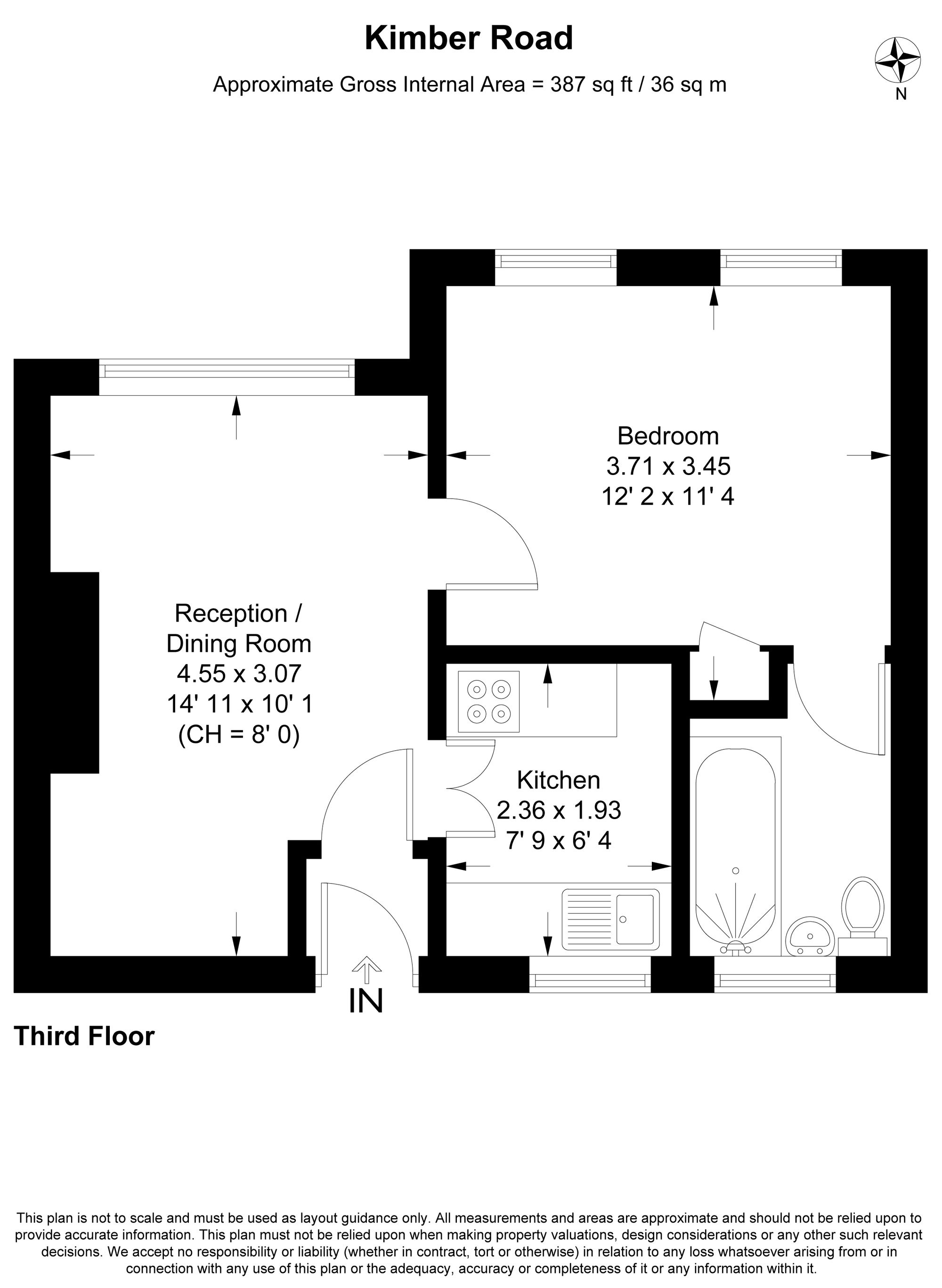 Flat 46, Coleman Court Kimber Road, London floorplan