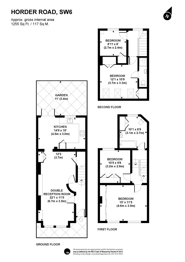 4 Bedrooms  to rent in Horder Road, Parsons Green SW6