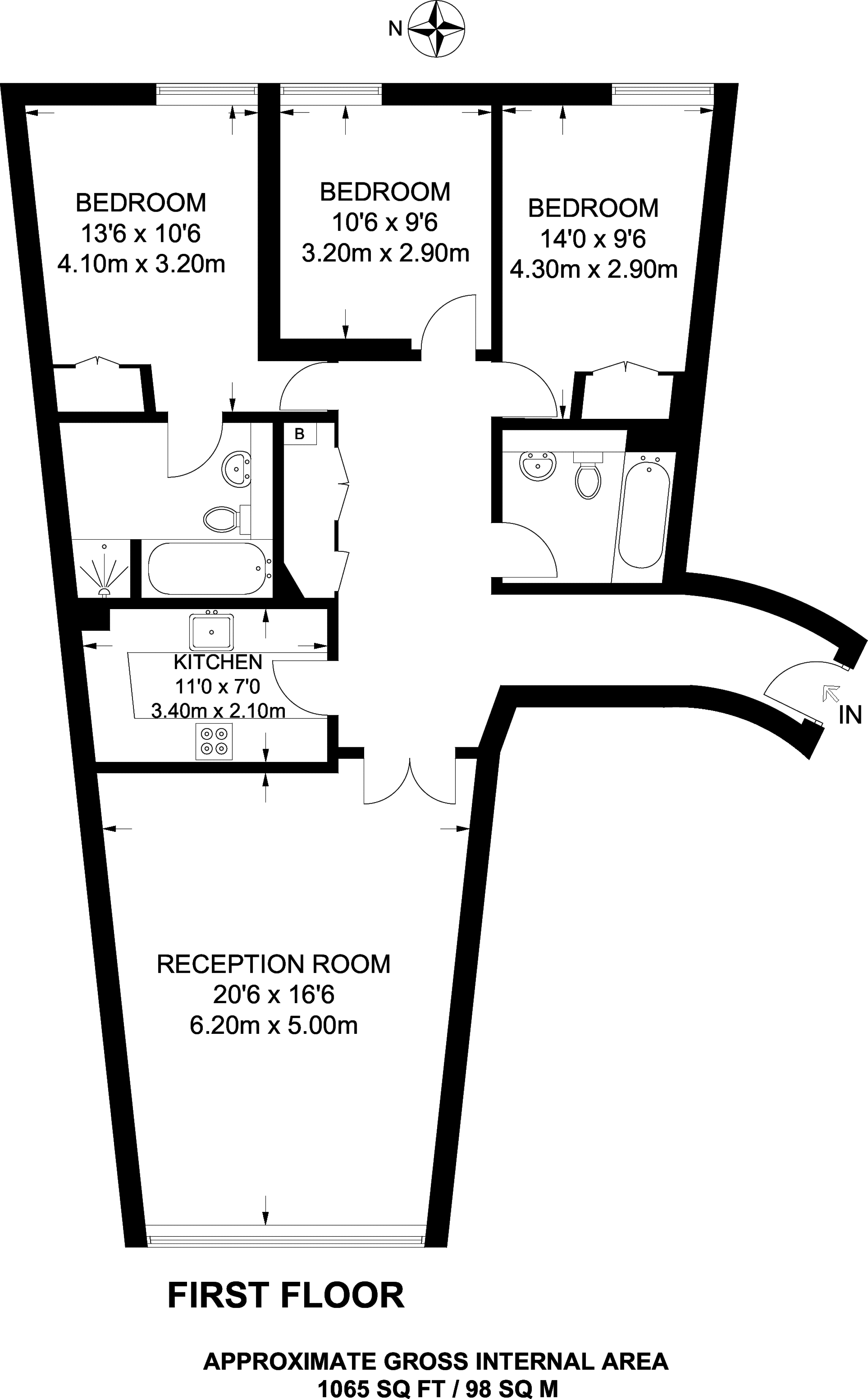 3 Bedrooms Flat to rent in Albert Embankment, Vauxhall SE1