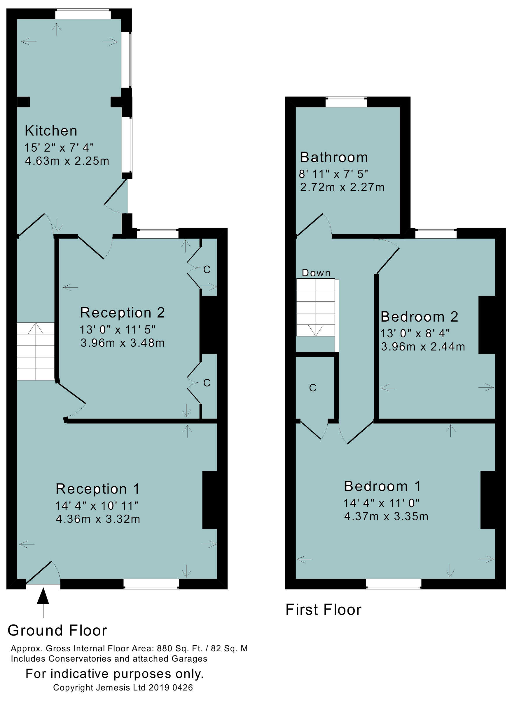 2 Bedrooms Terraced house for sale in Hillside View, Peasedown St. John, Bath BA2