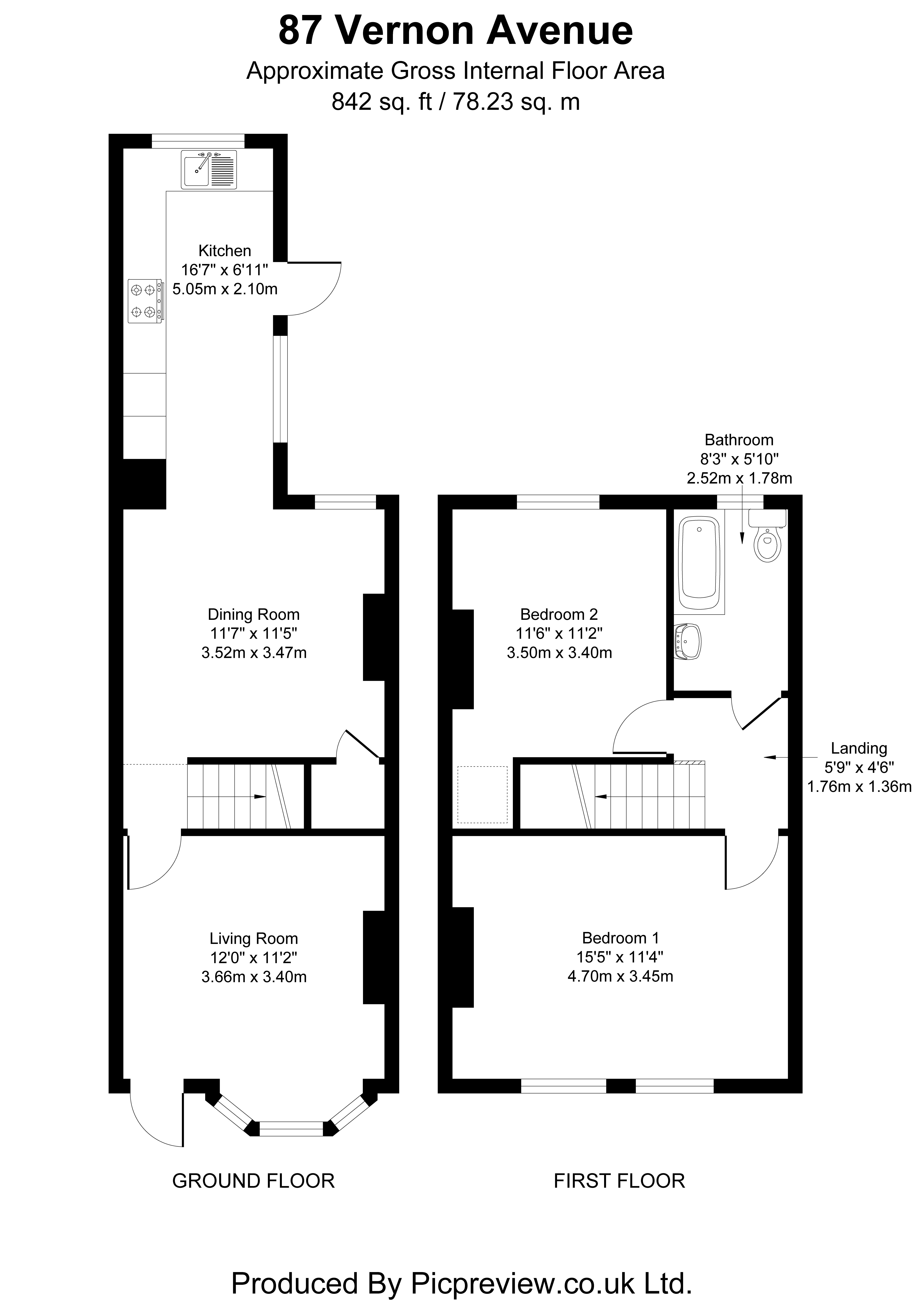 87, Vernon Avenue, Nottingham floorplan