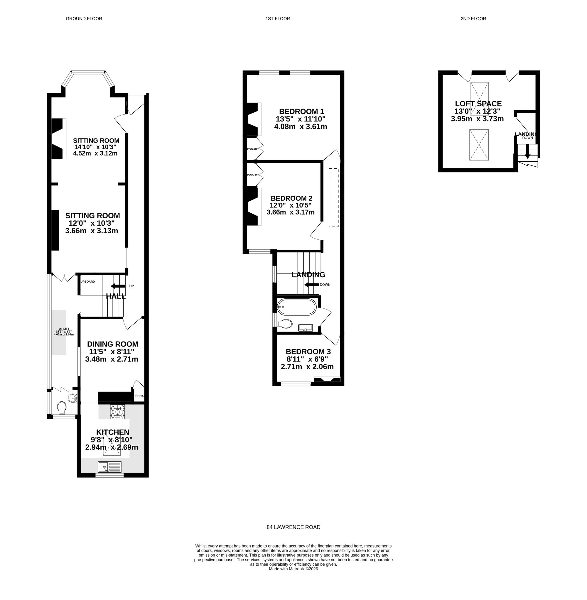 84 Lawrence Road, Southsea floorplan