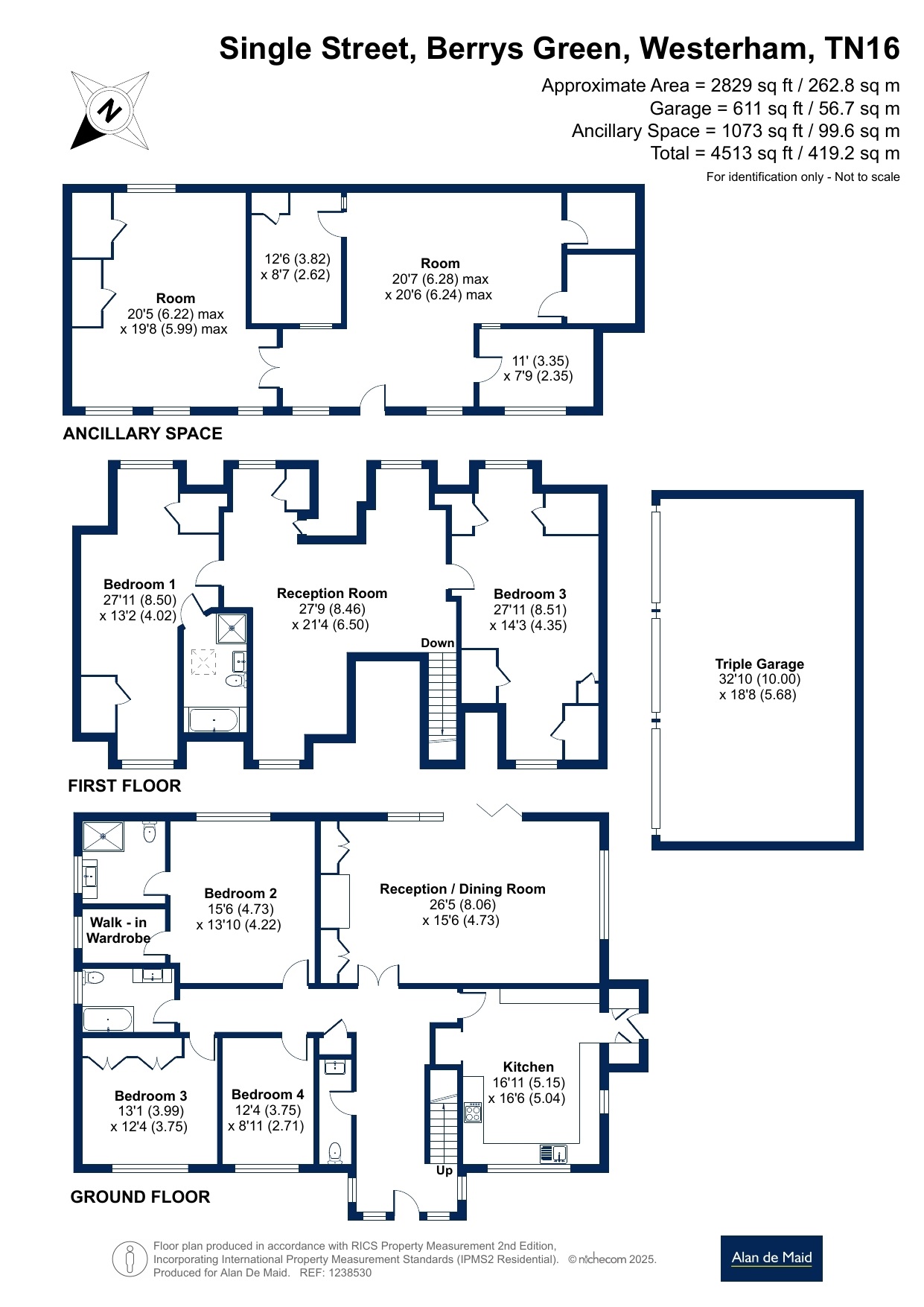 Mayfield,, Single Street, Westerham floorplan