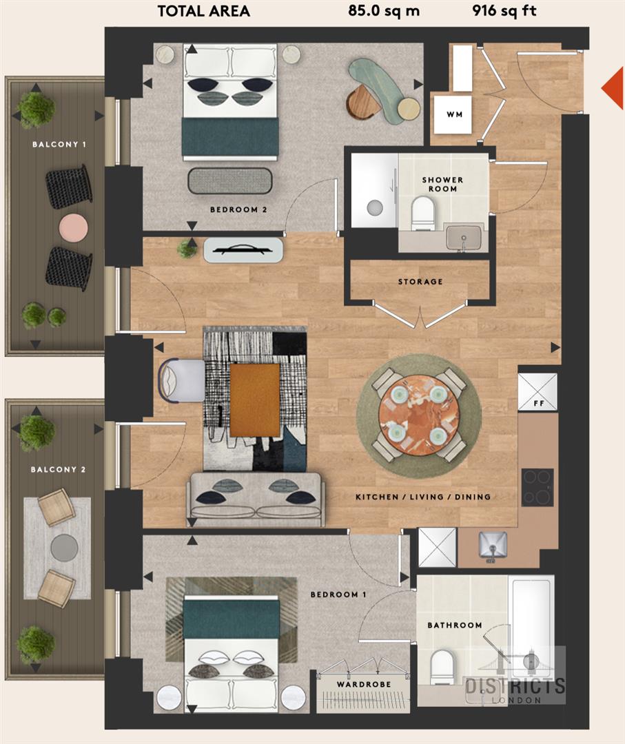 The Bellamy, London floorplan