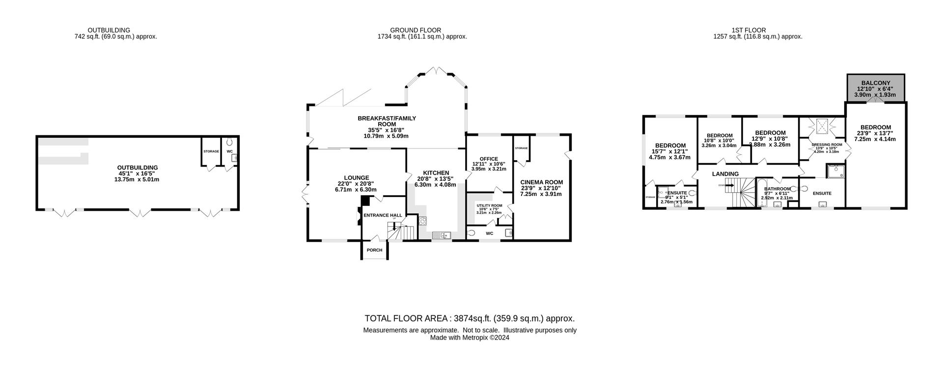 Hartsbrook, Loves Green, Chelmsford floorplan