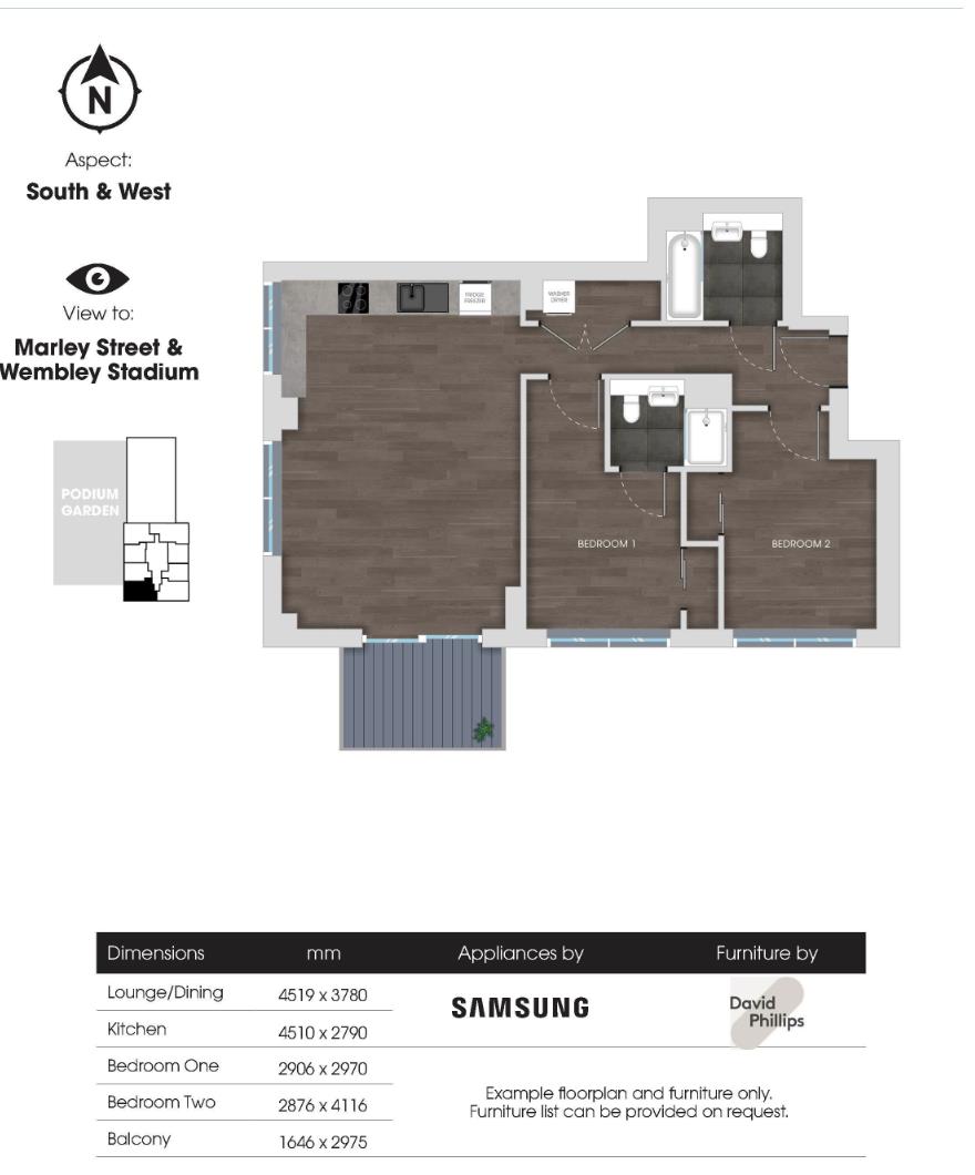 Solar, 3 Marley Street London, Wembley Park floorplan