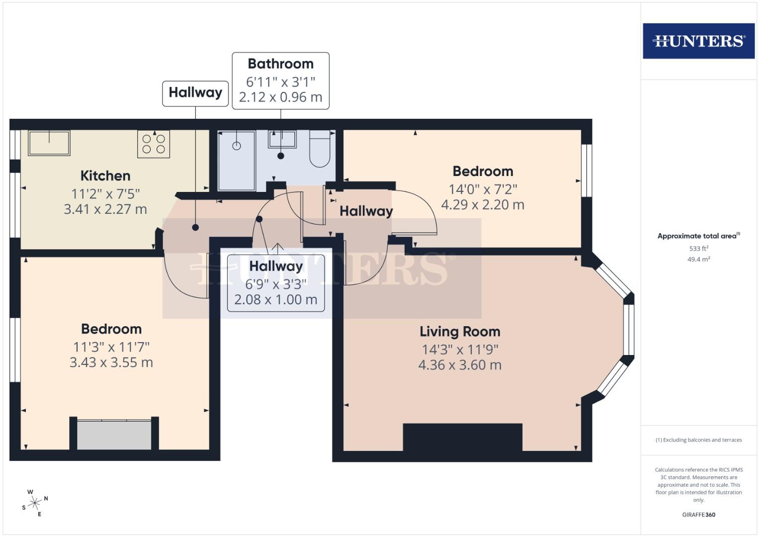 34B, Rutland Street, Filey floorplan