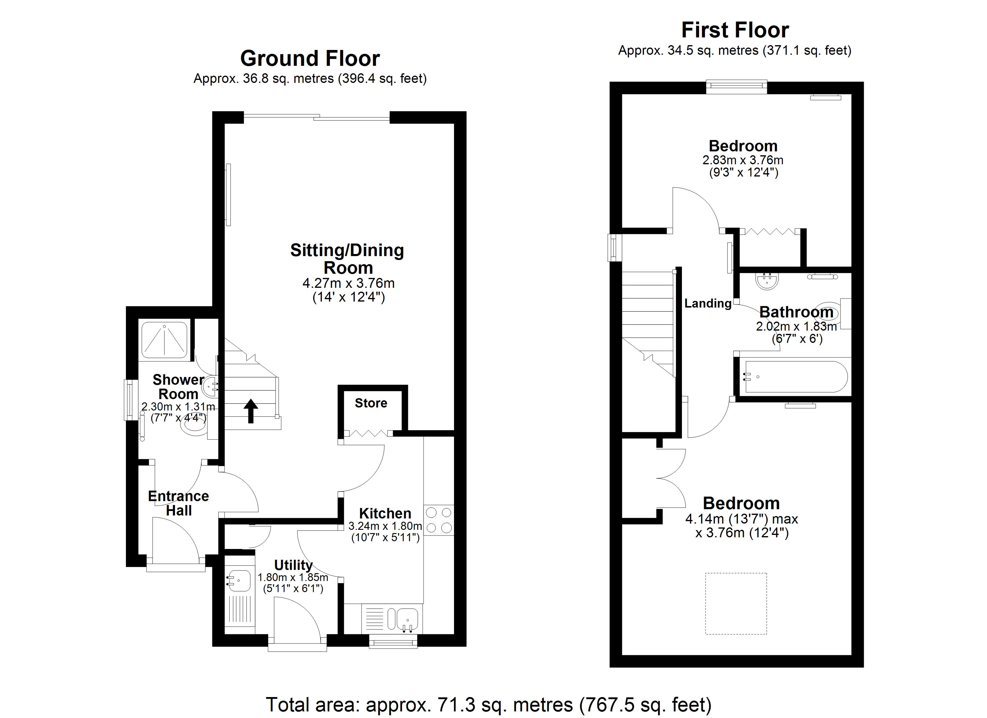 Villa 7 St Moritz, Trebetherick floorplan