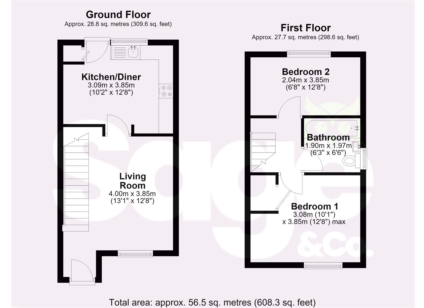 24, Chester Close, Pontypool floorplan