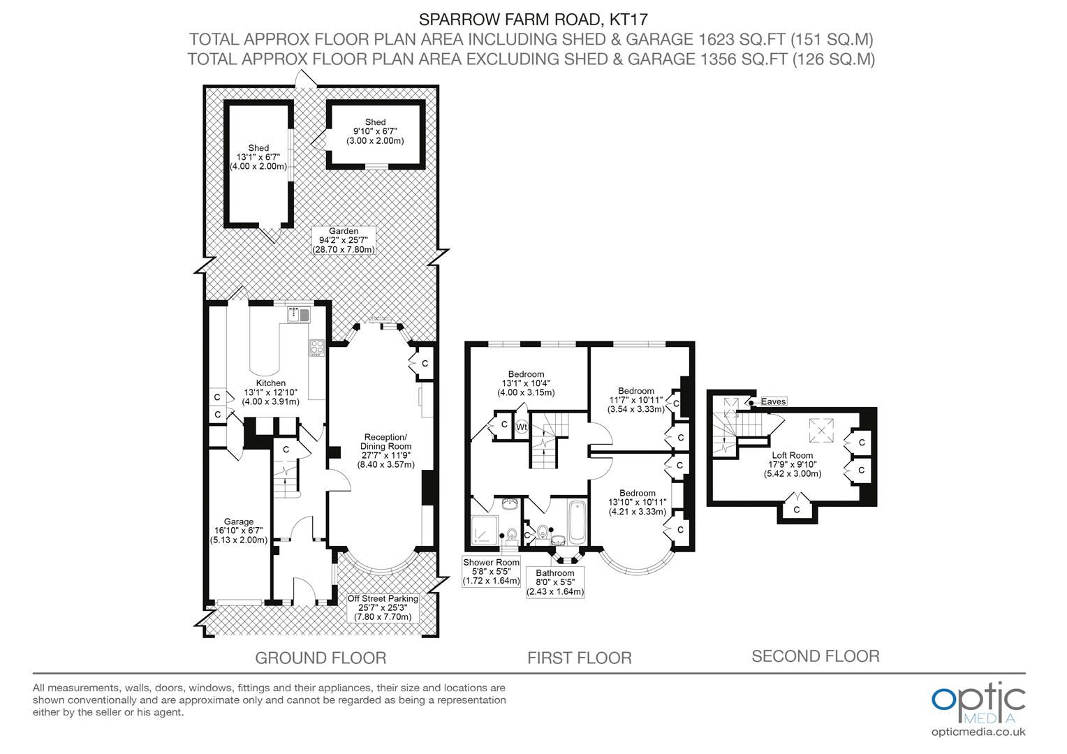 57, Sparrow Farm Road, Worcester Park floorplan