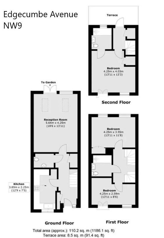 12, Edgecumbe Avenue, NW9, London floorplan
