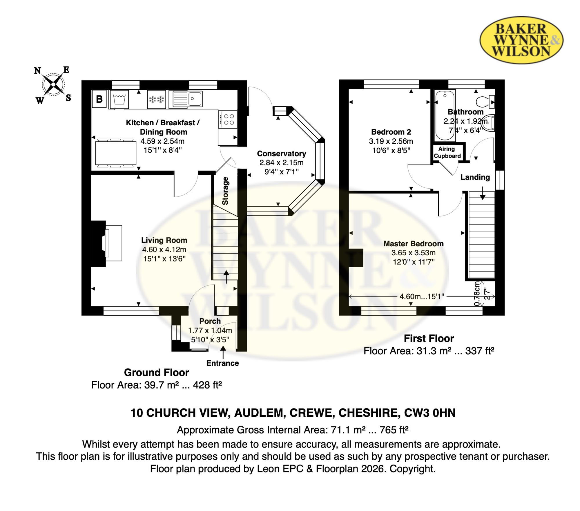 10 Church View, Crewe floorplan