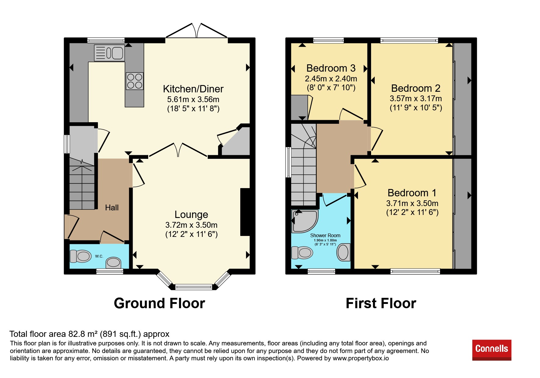 67, Walton Gardens, Grantham floorplan