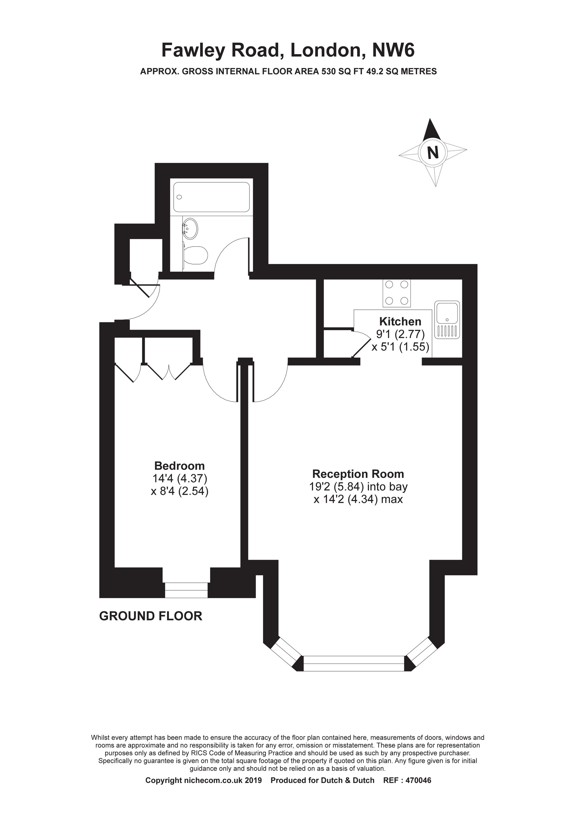 1 Bedrooms Flat to rent in Fawley Road, West Hampstead, London NW6