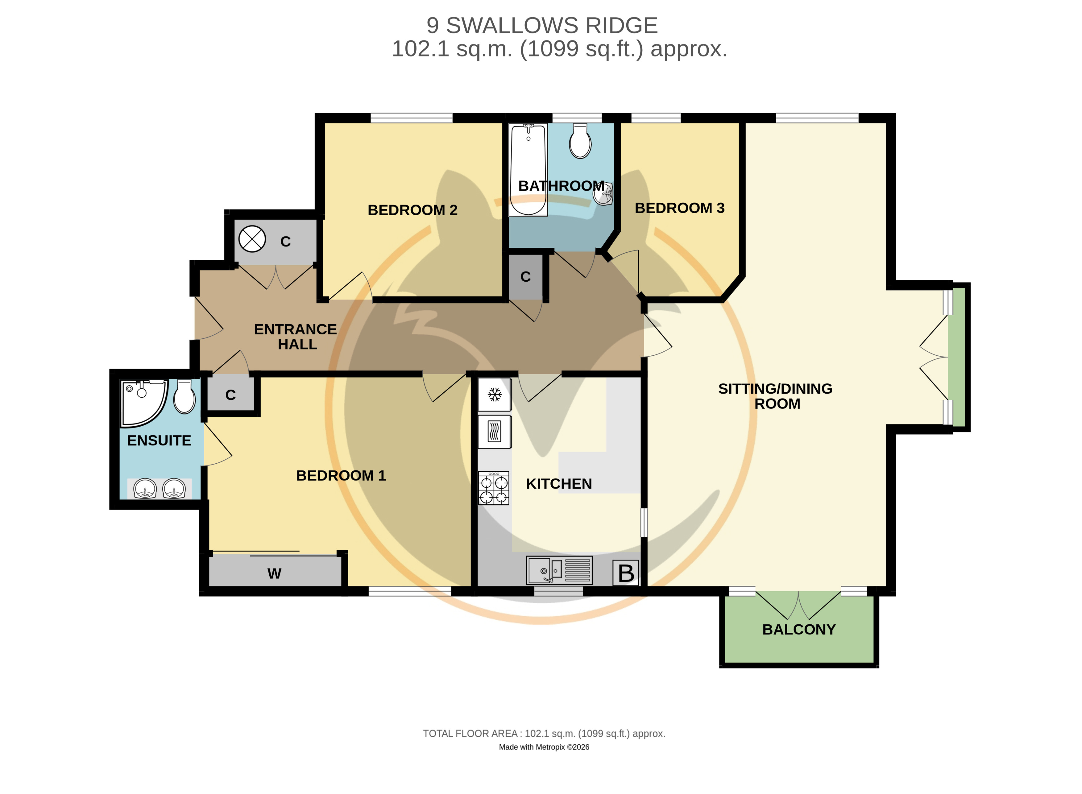 9, Swallows Ridge, 18, Osborne Road, Hampshire floorplan