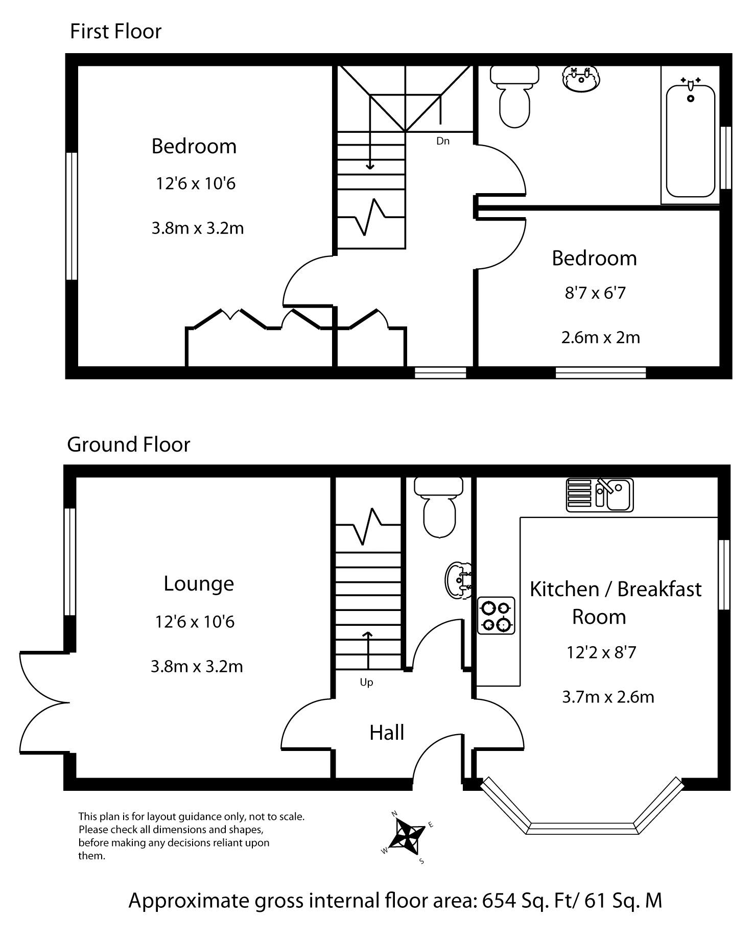 2 Bedrooms Terraced house for sale in Send Marsh Road, Send, Woking GU23