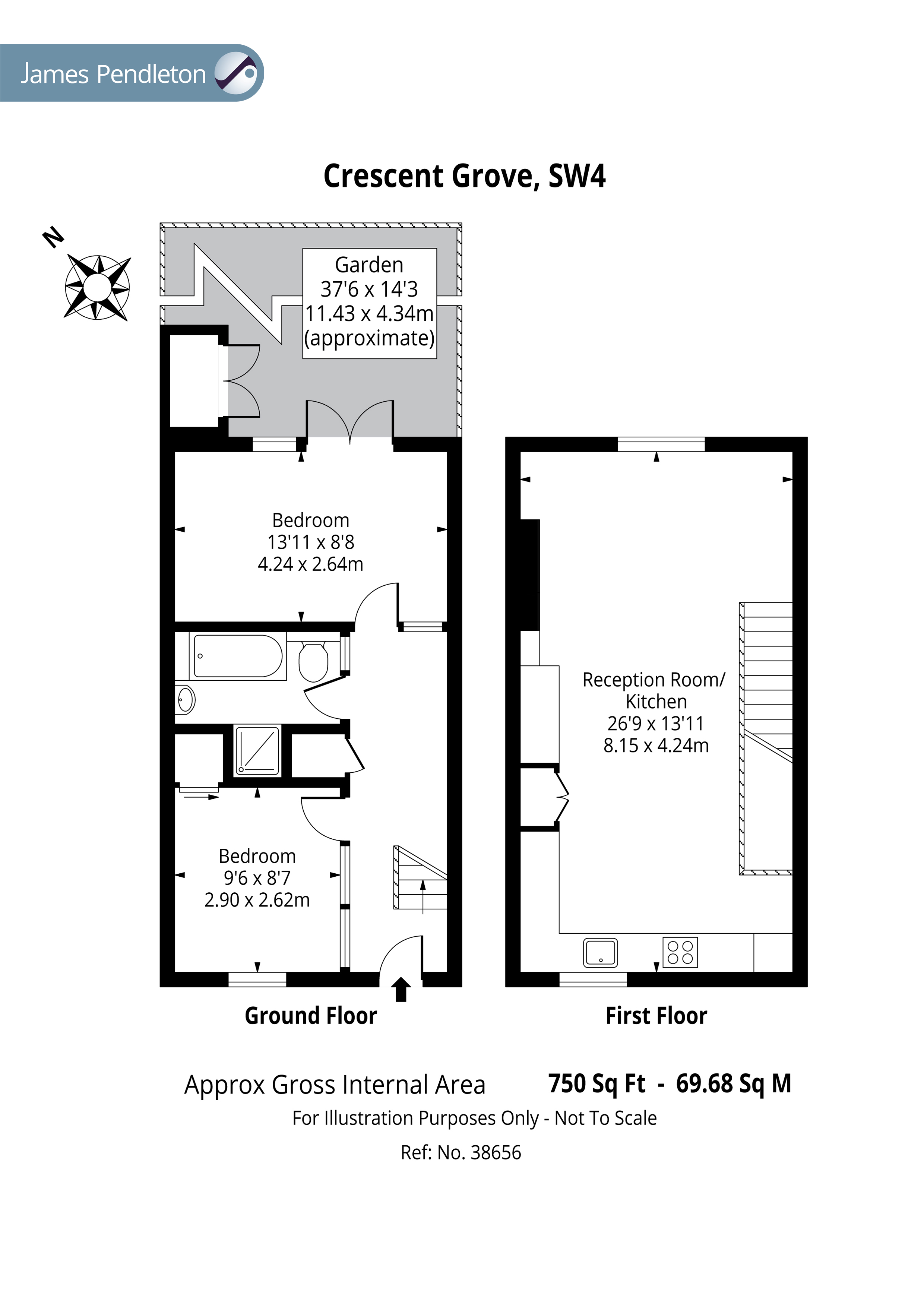 2 Bedrooms Terraced house to rent in Crescent Grove, London SW4