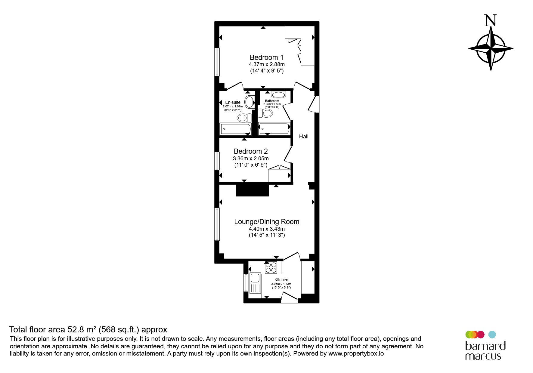 Flat 203, Latymer Court, Hammersmith Road, London floorplan