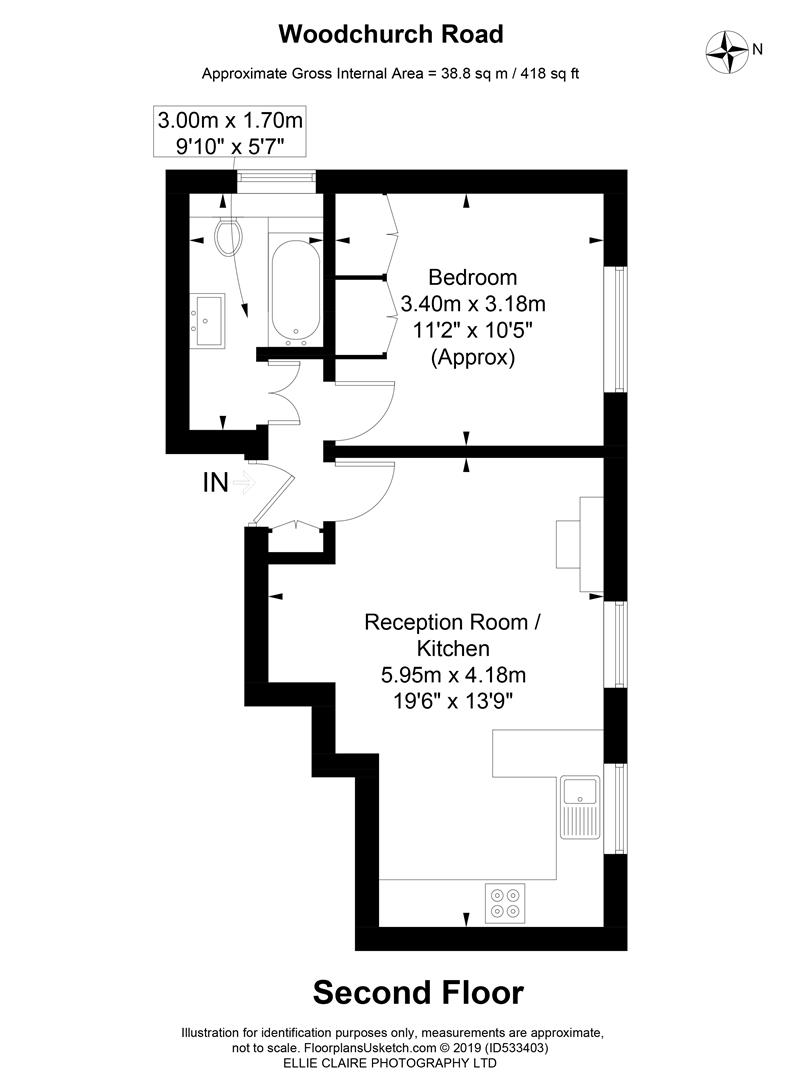 Flat 8 West Court, 2, Woodchurch Road, London floorplan